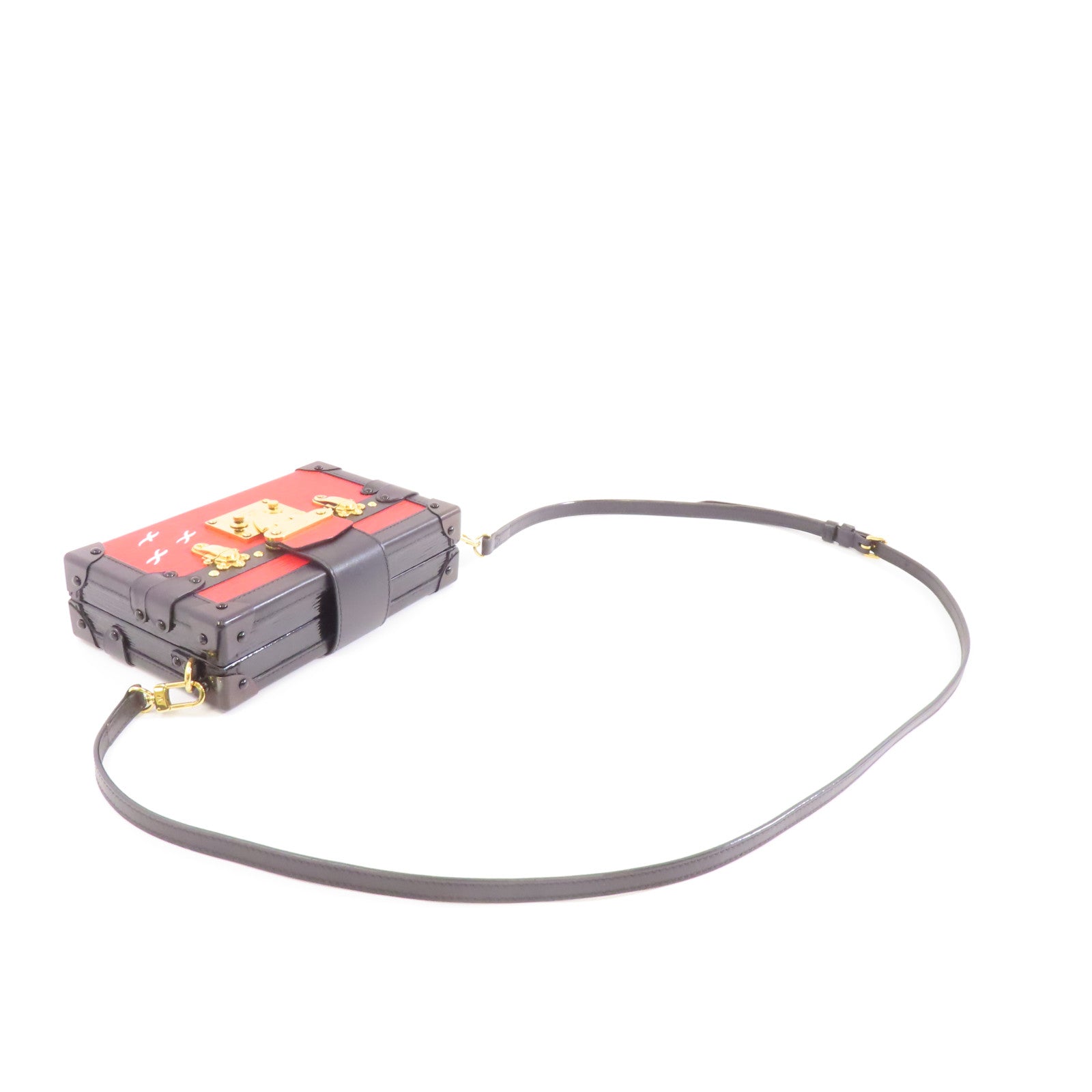 LOUIS VUITTON (PRICE DOWN) LV GHW Petite Malle Shoulder Bag M50013 Epi Black