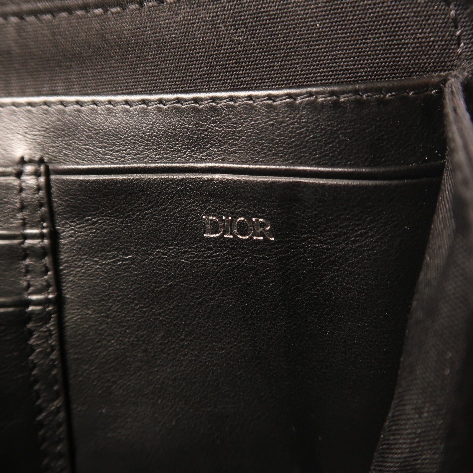 Dior 塗層帆布Zipped Pouch With Strap銀扣肩背袋