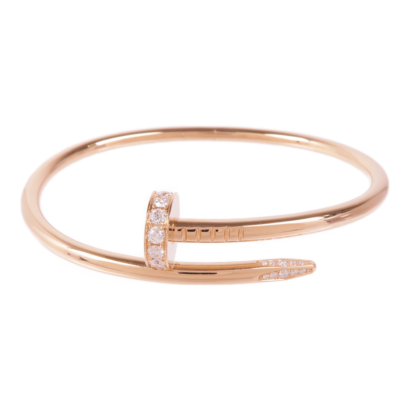 CARTIER 18K玫瑰金Juste Un Clou Daimond Bracelet手鐲Cartier#17