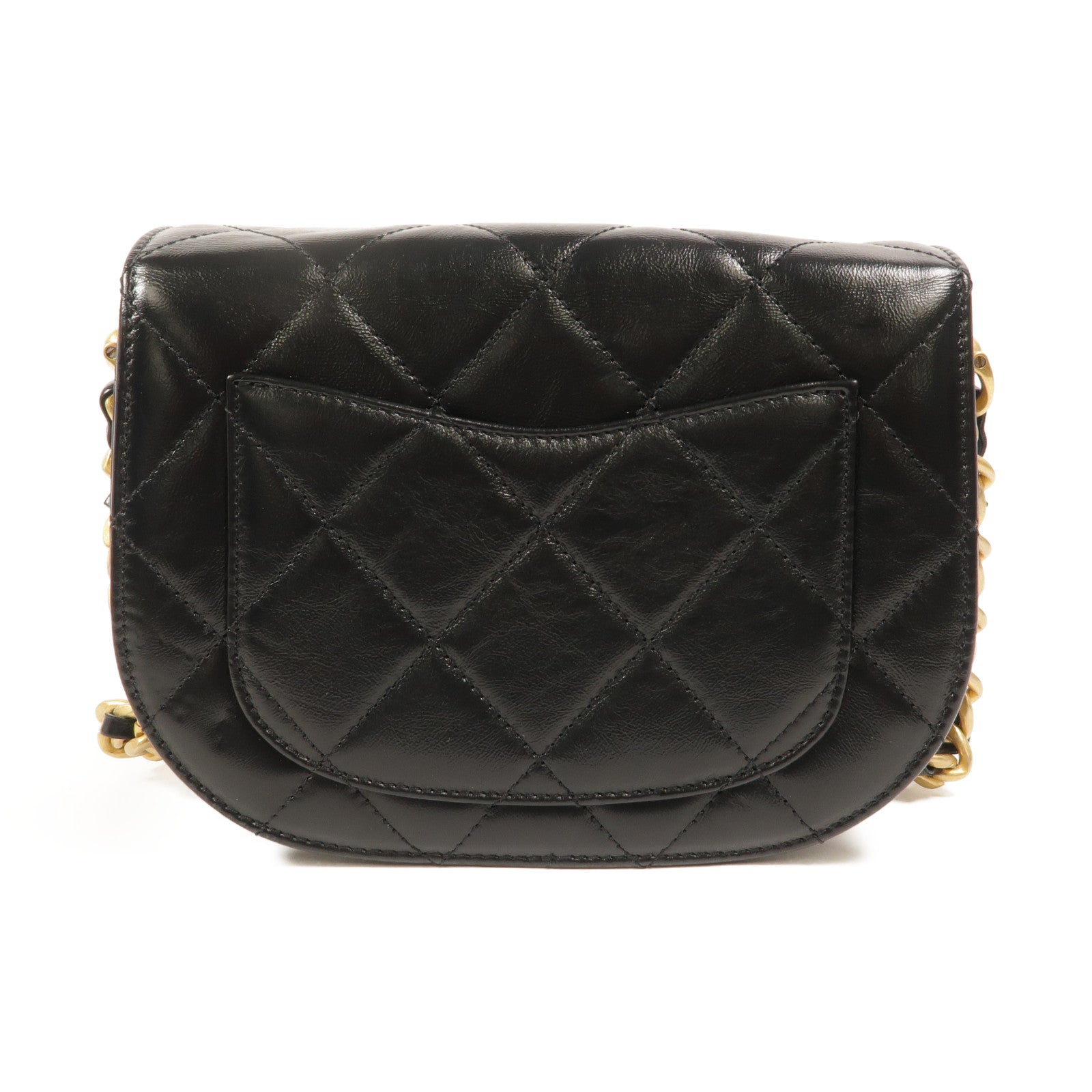 CHANEL 牛皮皮革Saddle Bag肩背袋