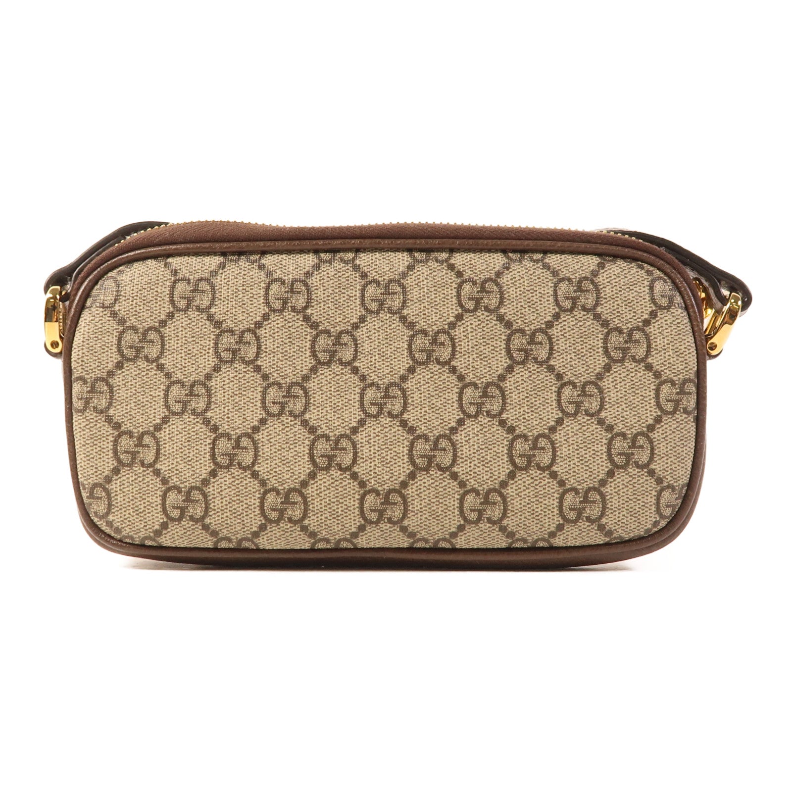 GUCCI 塗層帆布Shoulder Bag金扣肩背袋