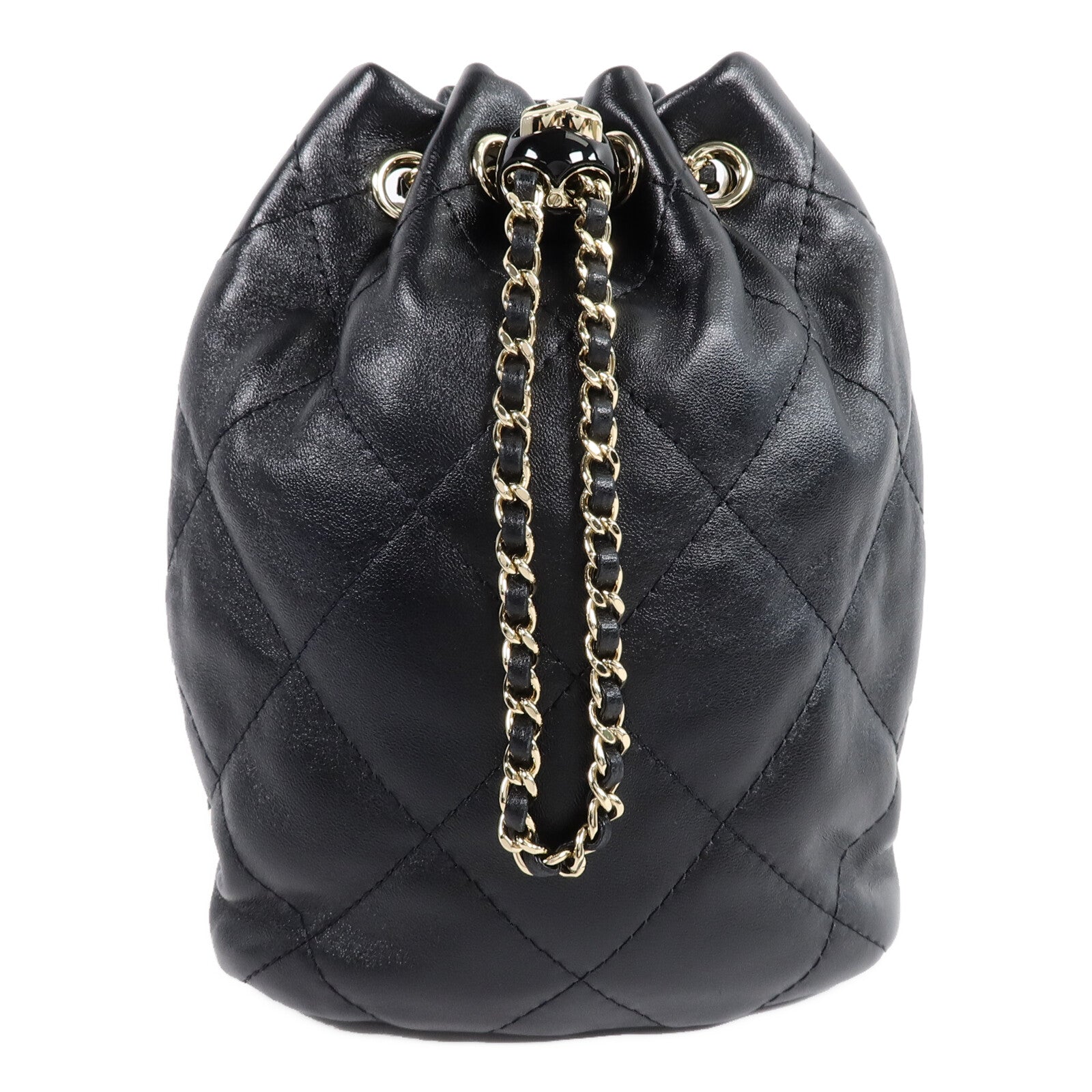 CHANEL 牛皮皮革Backpack鏈帶背包