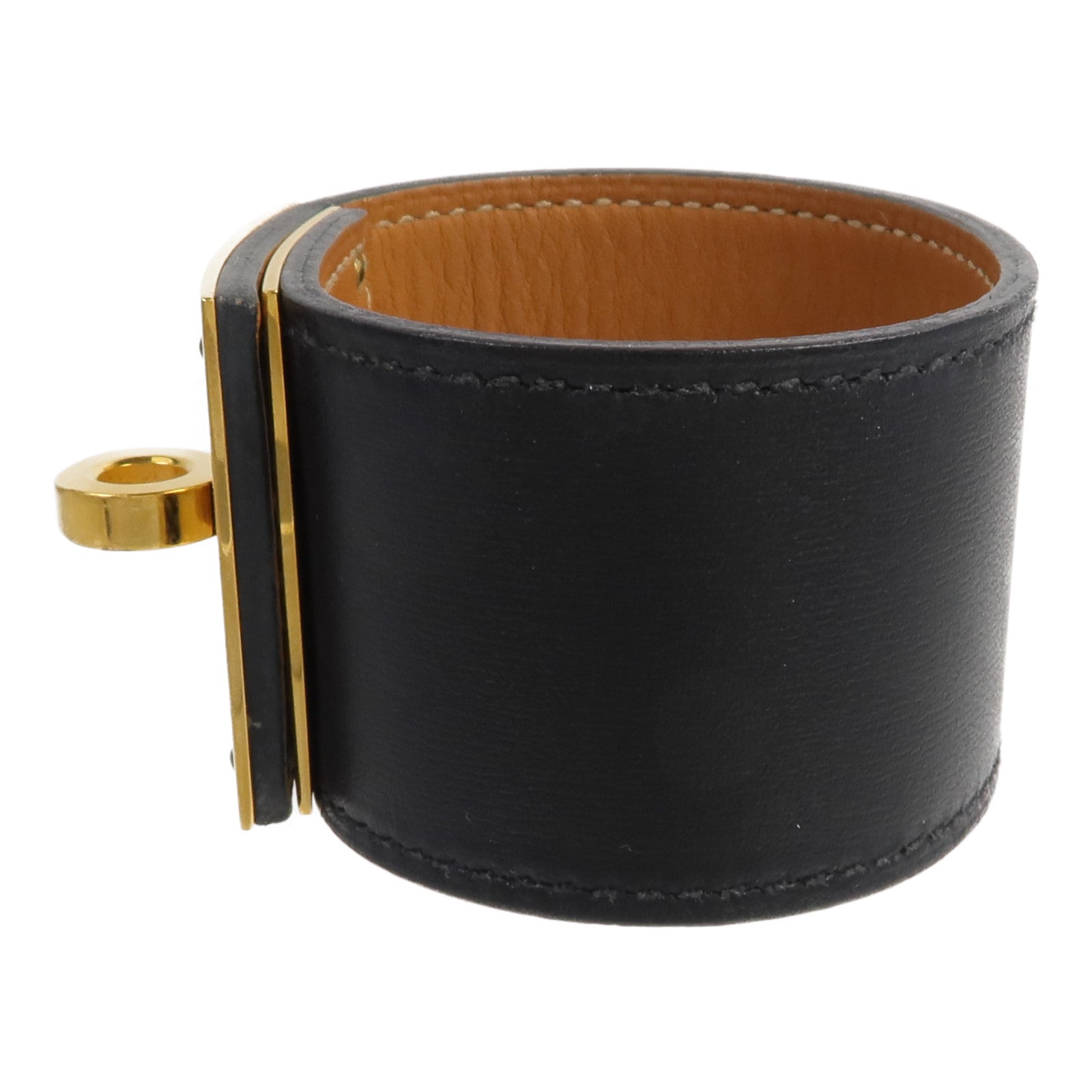 HERMES Swift皮革Kelly Dog Bracelet手帶Noir