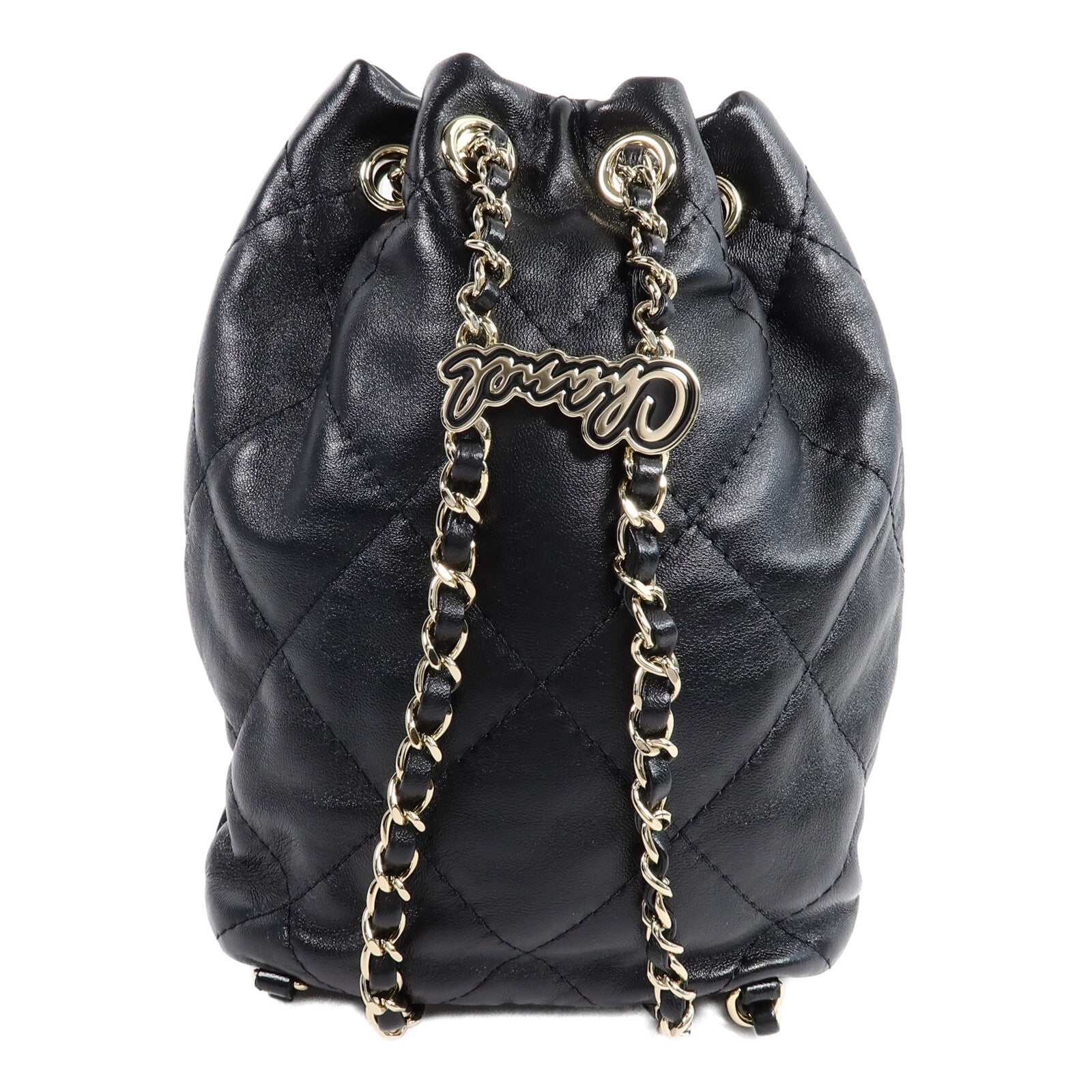 CHANEL 牛皮皮革Backpack鏈帶背包