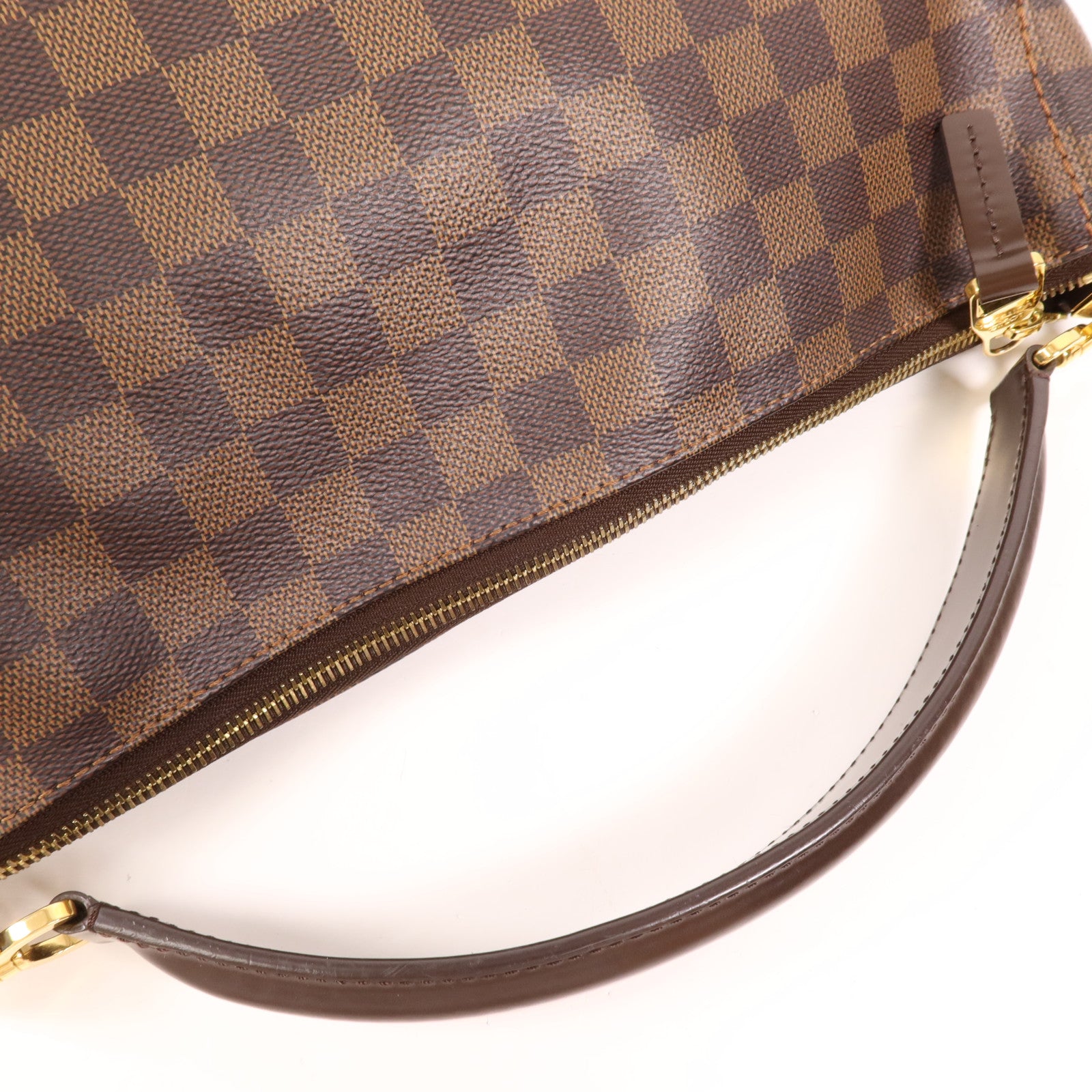 LOUIS VUITTON Damier Portobello PM金扣手挽袋