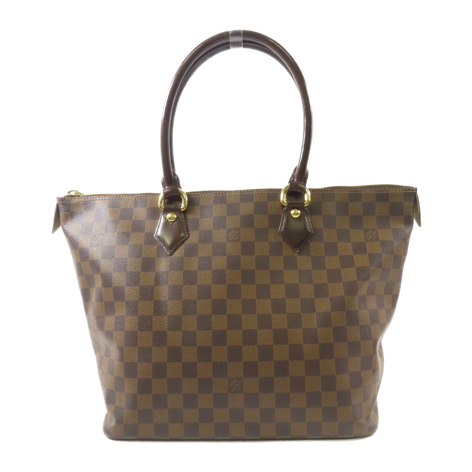 LOUIS VUITTON 【激減優惠】Damier Saleya MM金扣肩背袋/手挽袋棕色