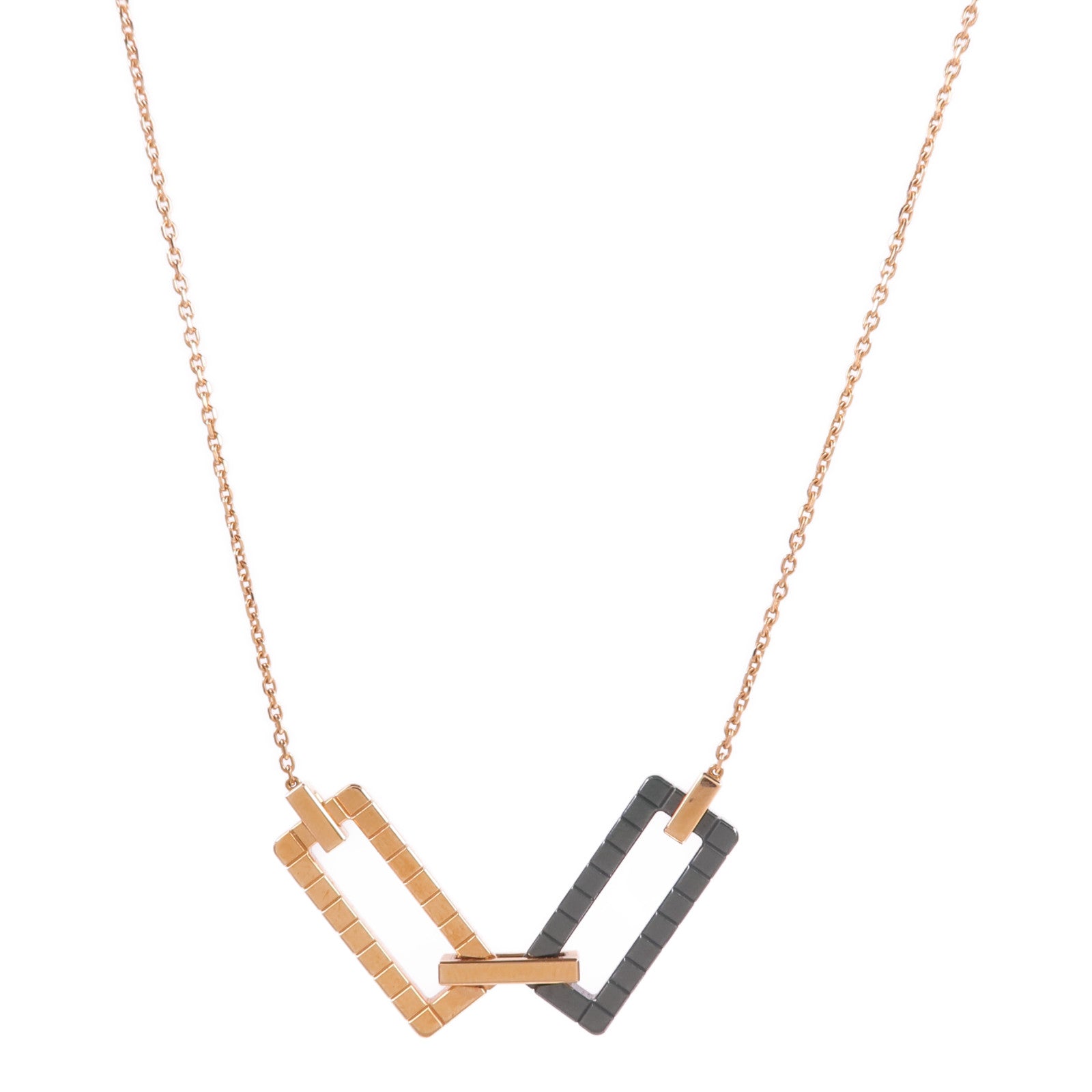 Chopard 【激減優惠】18K玫瑰金/陶瓷Ice Cube Pendant項鍊