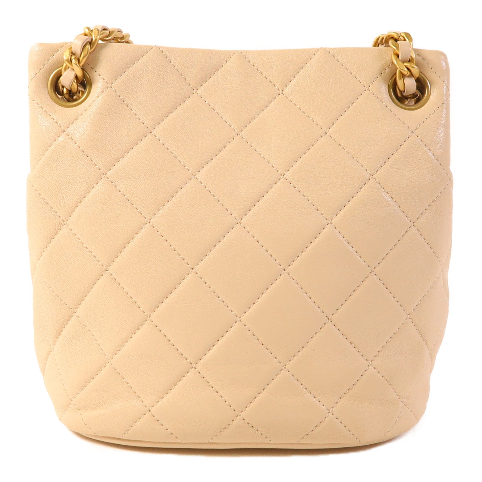 CHANEL 羊皮皮革Chain Shoulder金扣鏈帶肩背袋