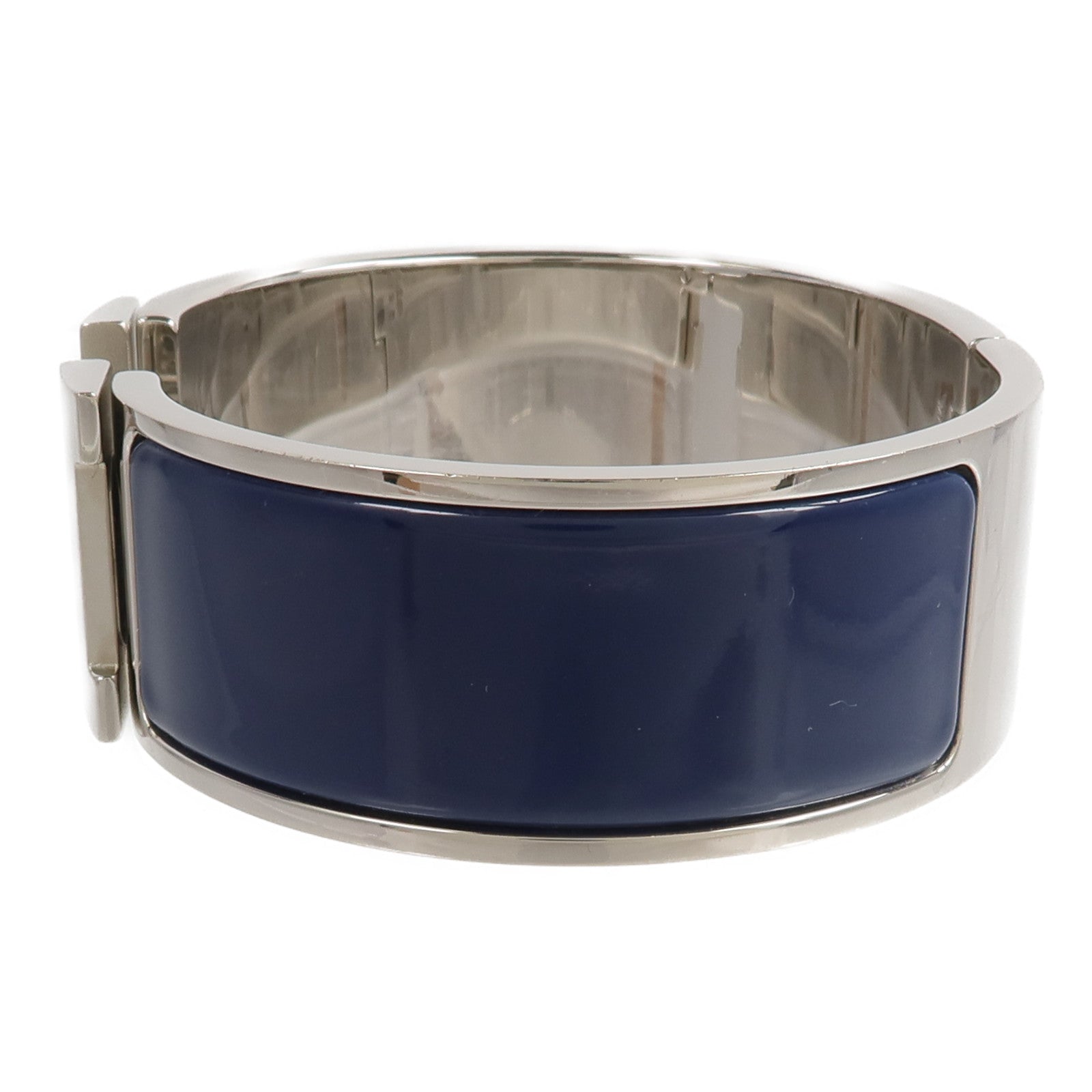 HERMES 【激減優惠】金屬/琺瑯Clic Clac H Bracelet手鐲Bleu Abysse