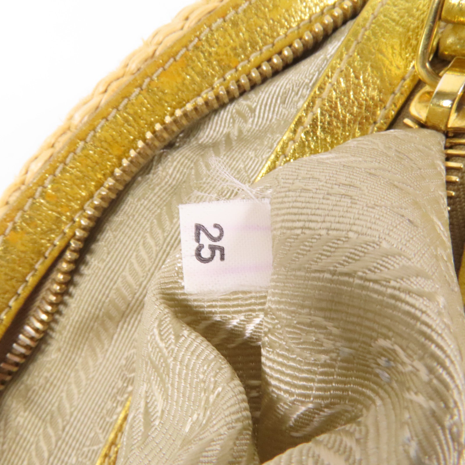 PRADA 牛皮皮革/Rattan Hand Bag金扣手挽袋