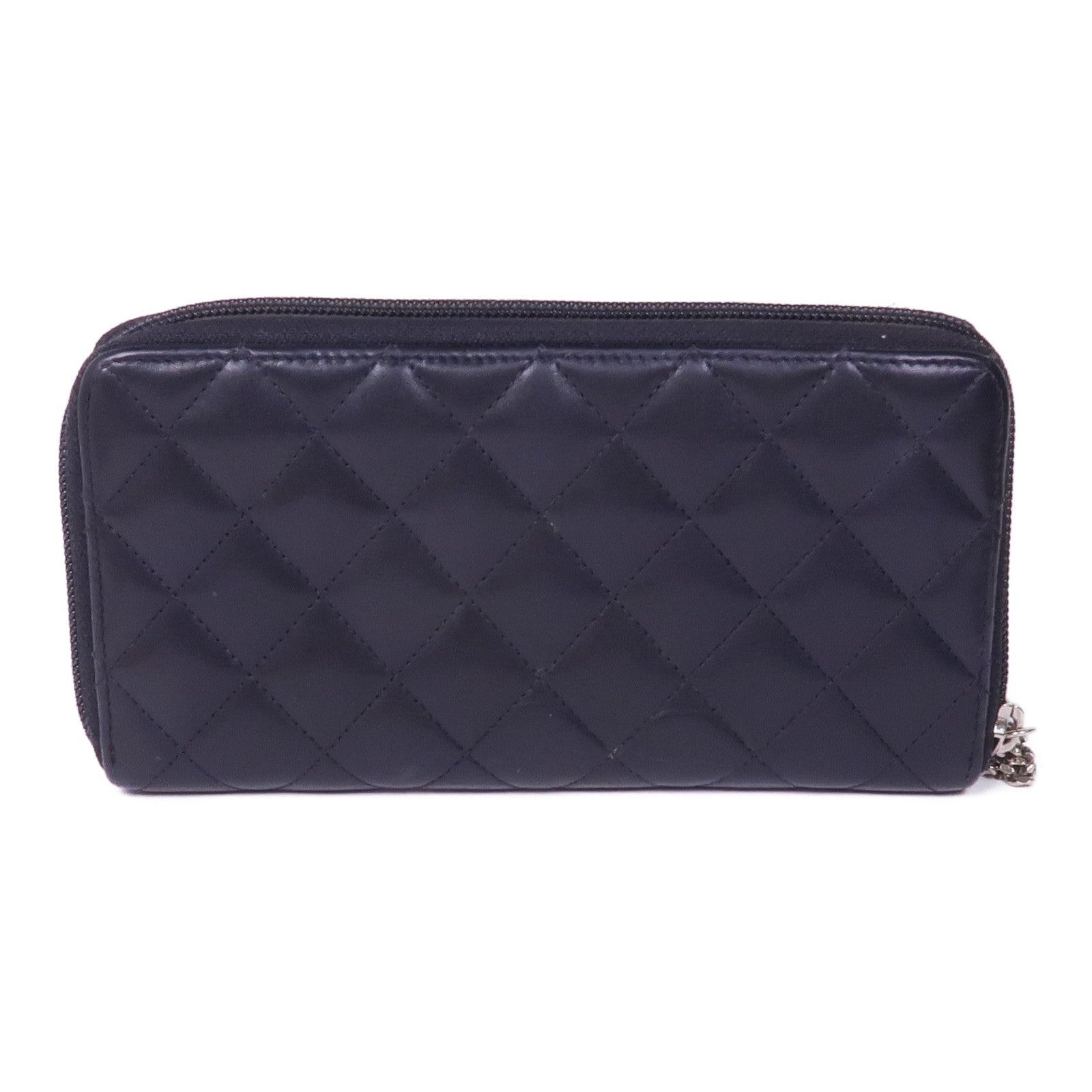 CHANEL 牛皮皮革Cambon Long Wallet銀扣長錢包