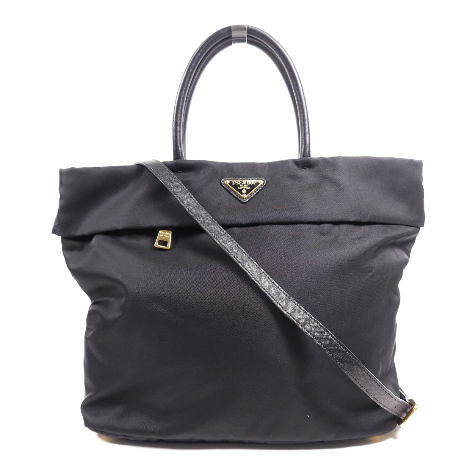 PRADA 尼龍2 Way Shoulder Bag金扣手挽肩背兩用袋