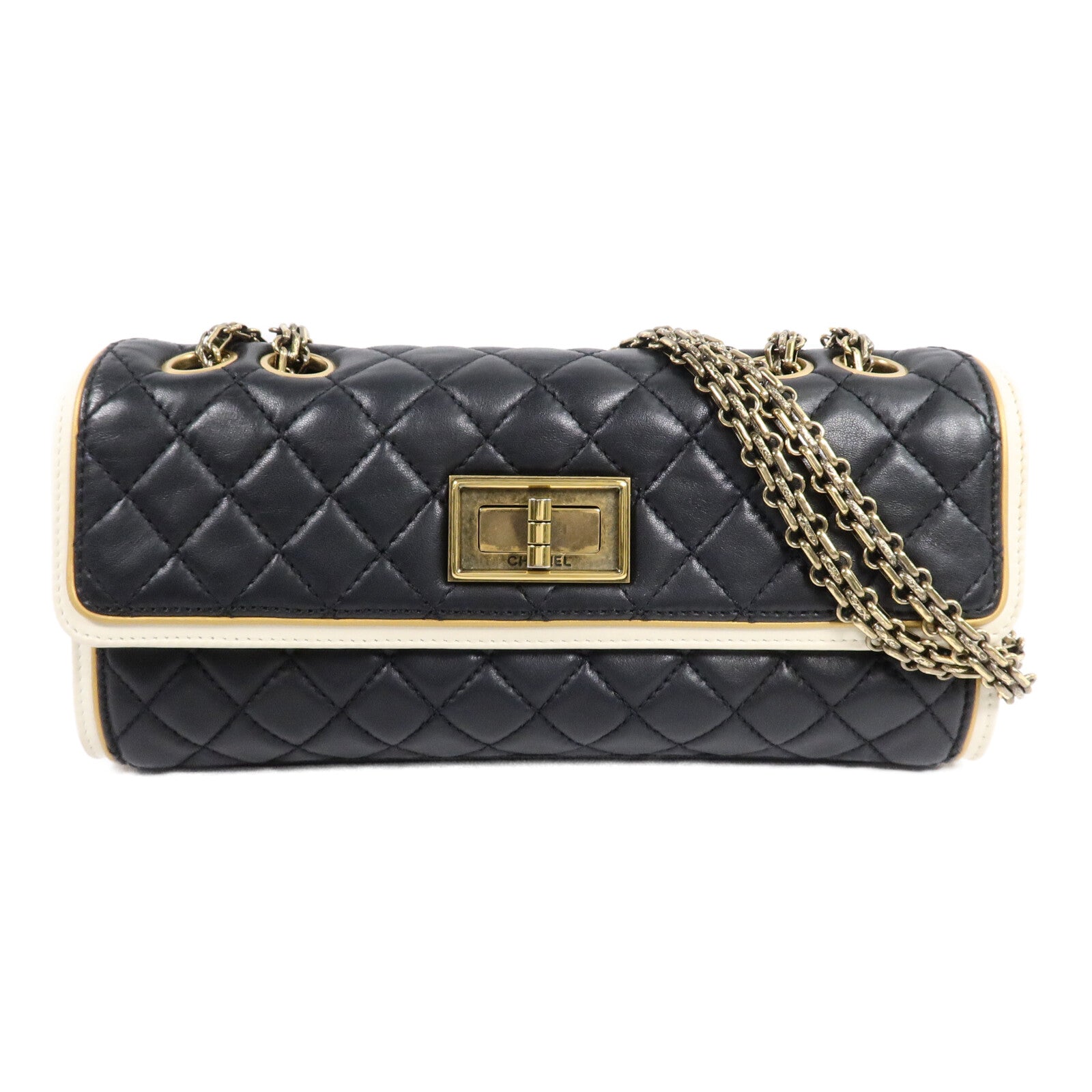 CHANEL 牛皮皮革Chain Shoulder Bag鏈帶肩背袋
