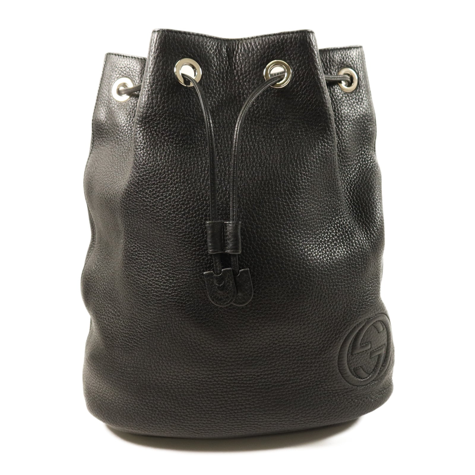 GUCCI 牛皮皮革Soho Backpack銀扣背包