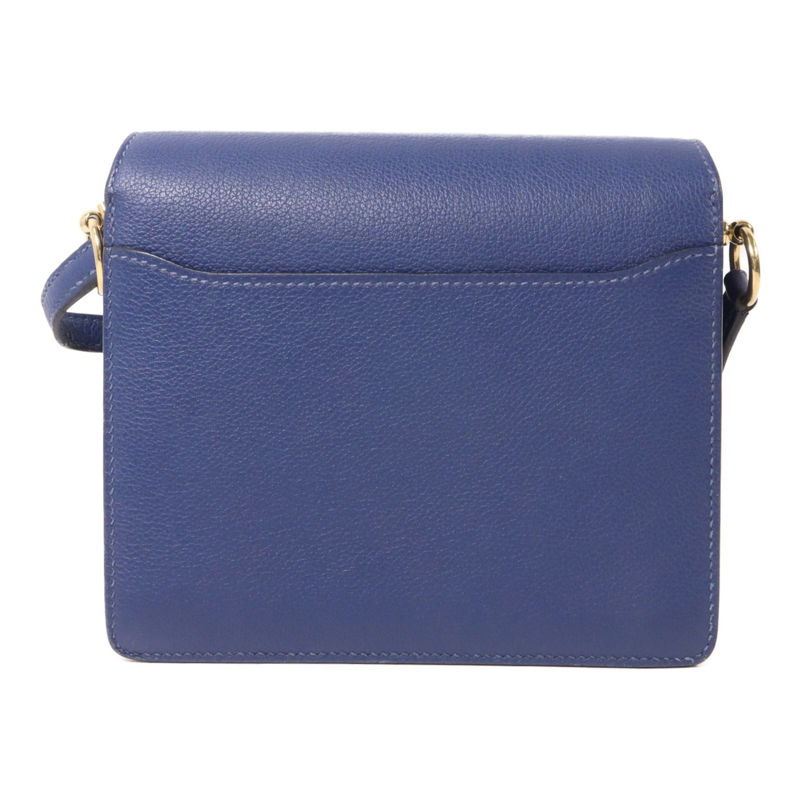 HERMES Evercolor皮革Roulis Mini肩背袋Bleu Brighton