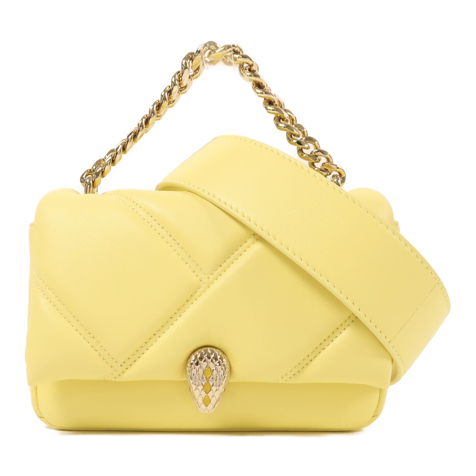 BVLGARI 牛皮皮革2 Way Shoulder金扣手挽肩背兩用袋