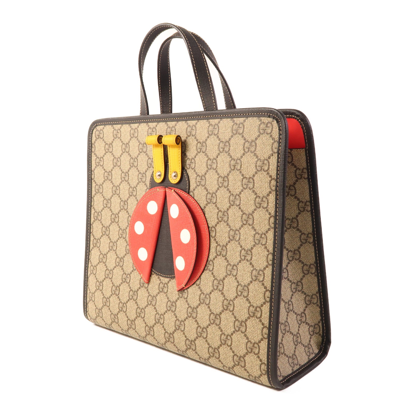 GUCCI 塗層帆布Handbag銀扣手挽袋