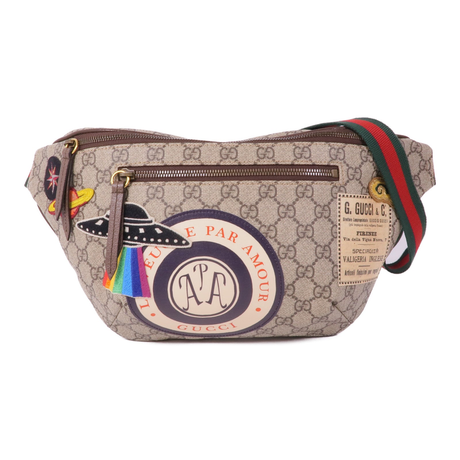 GUCCI 塗層帆布Waist Bag金扣腰包