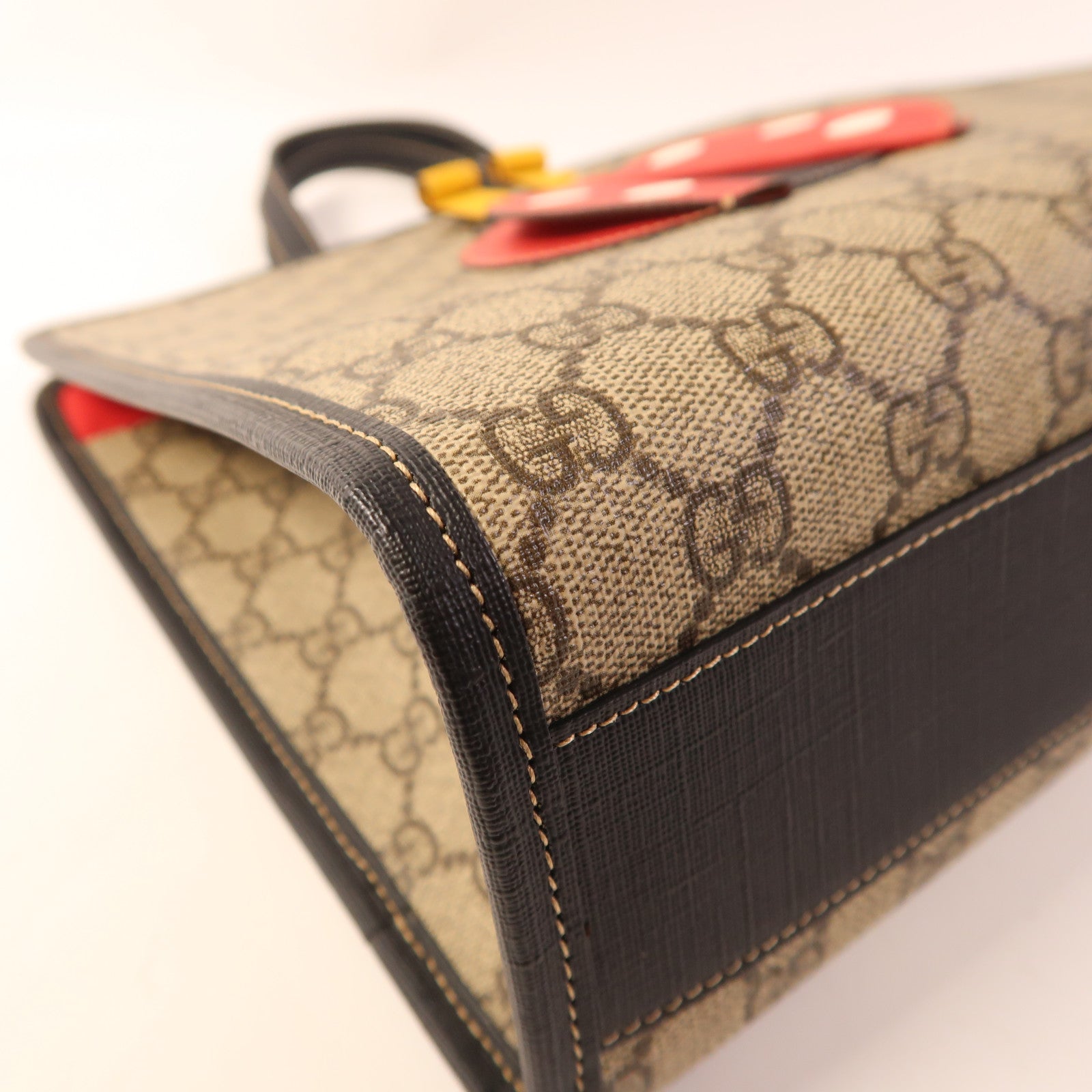 GUCCI 塗層帆布Handbag銀扣手挽袋