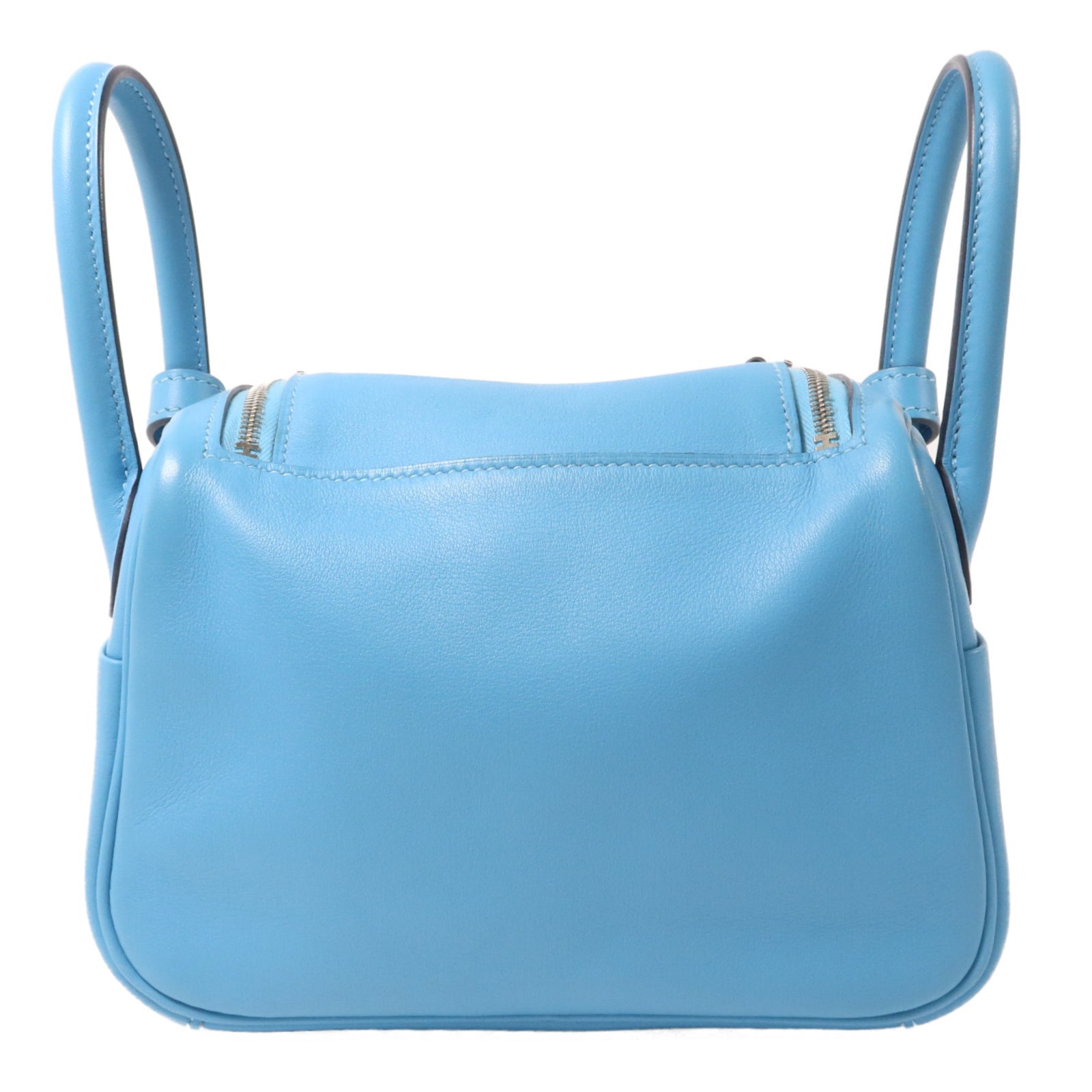 HERMES Swift皮革Mini Lindy金扣手挽肩背兩用袋Bleu Frida