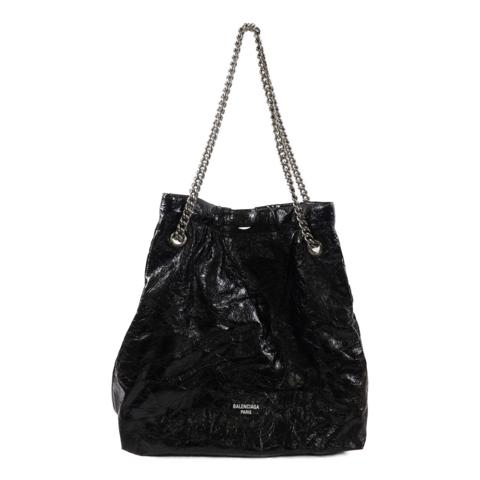 BALENCIAGA 牛皮皮革Crush Meduim鏈帶肩背袋