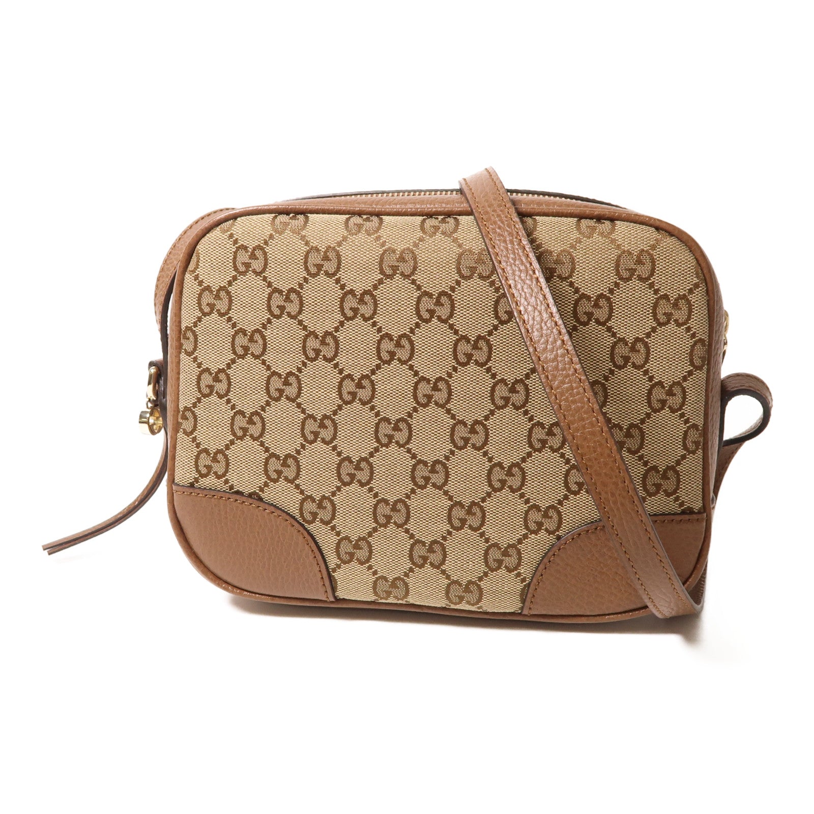 GUCCI 帆布Shoulder Bag銀扣肩背袋