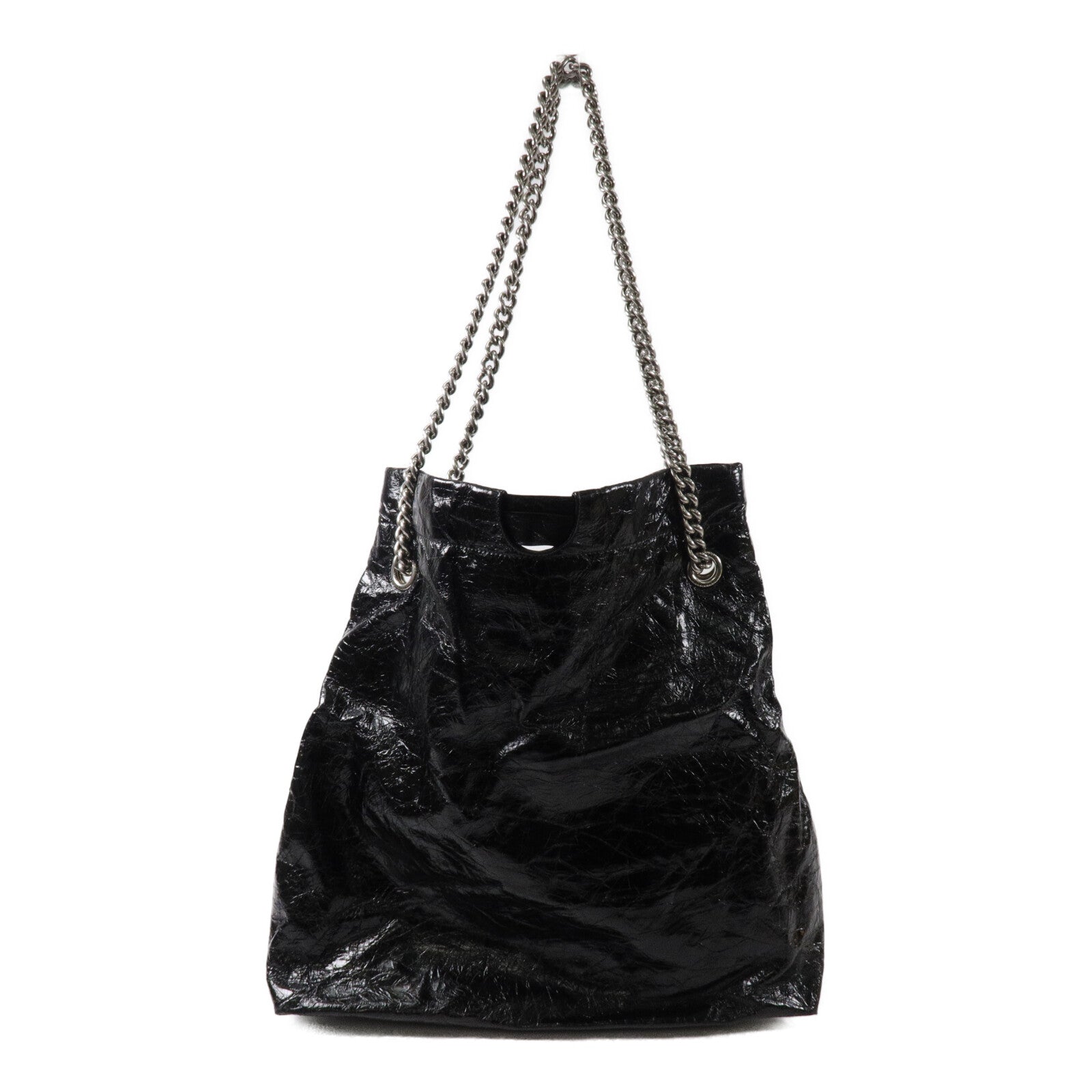 BALENCIAGA 牛皮皮革Crush Meduim鏈帶肩背袋