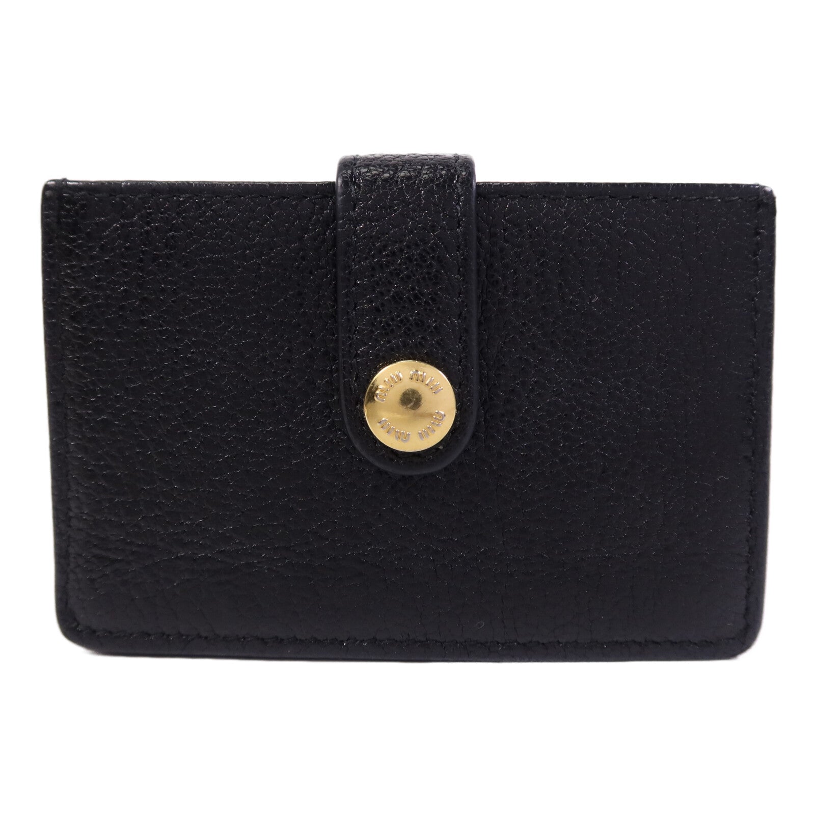 Miu Miu 牛皮皮革Card Case金扣卡片套