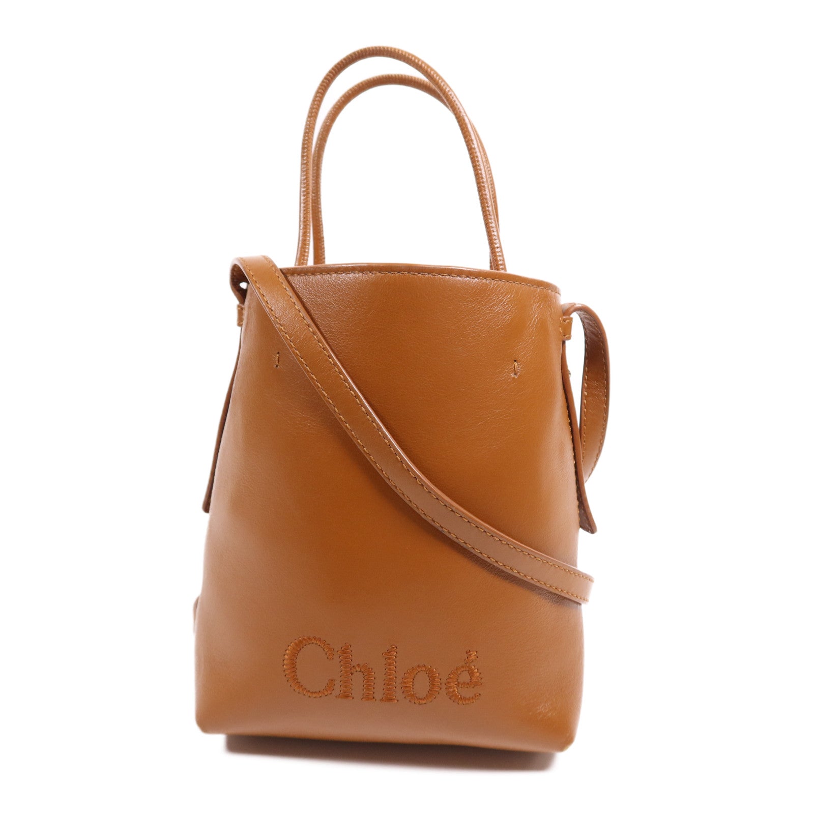 Chloe 牛皮皮革Shoulder Bag金扣手挽肩背兩用袋