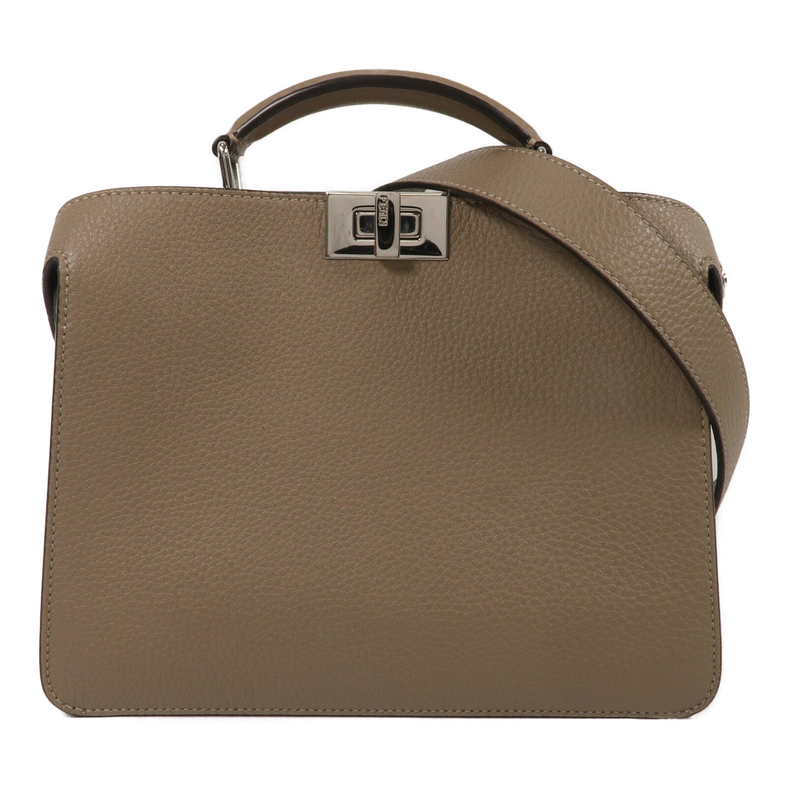 FENDI 牛皮皮革Peekaboo ISeeU Small手挽肩背兩用袋