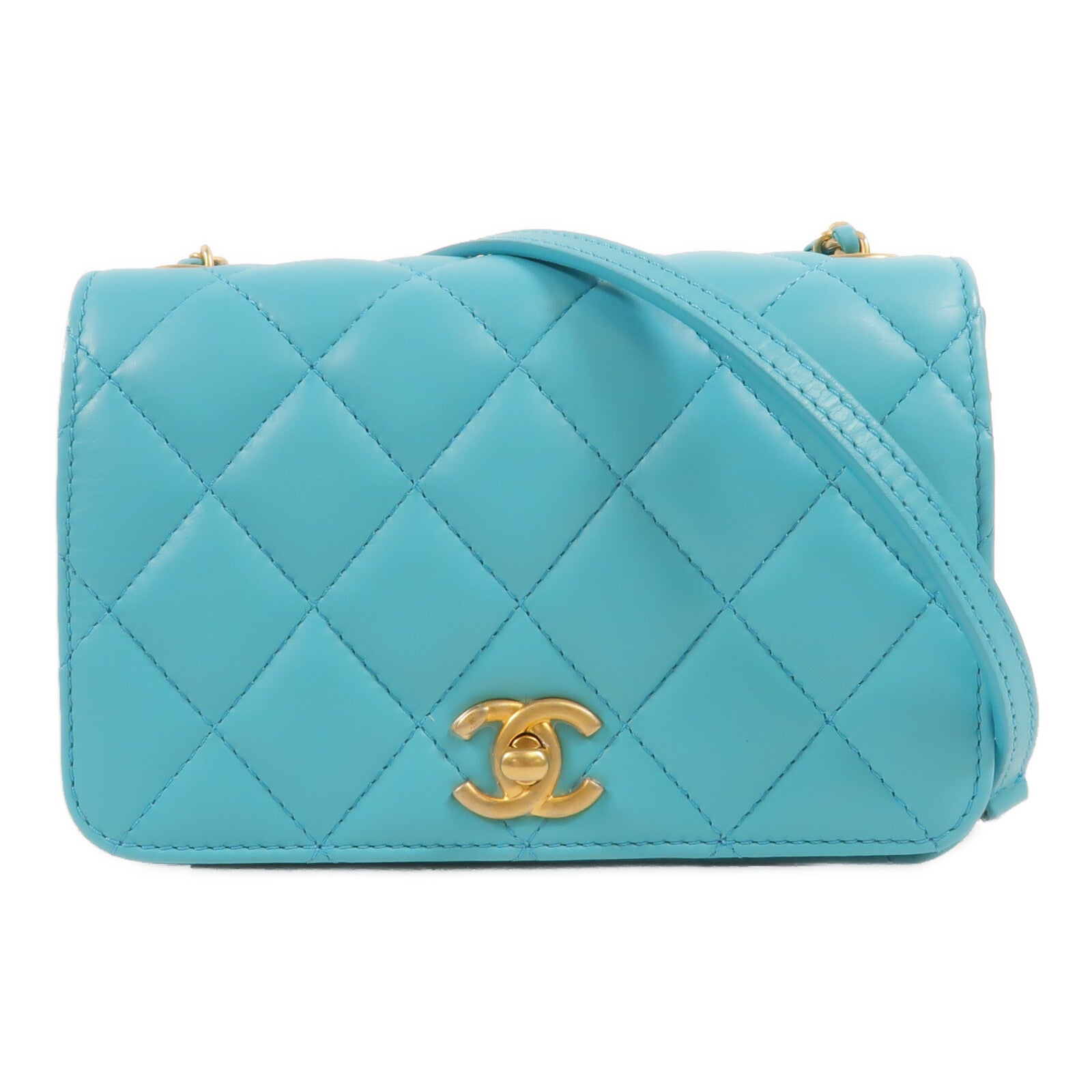 CHANEL 牛皮皮革Chain Shoulder鏈帶肩背袋