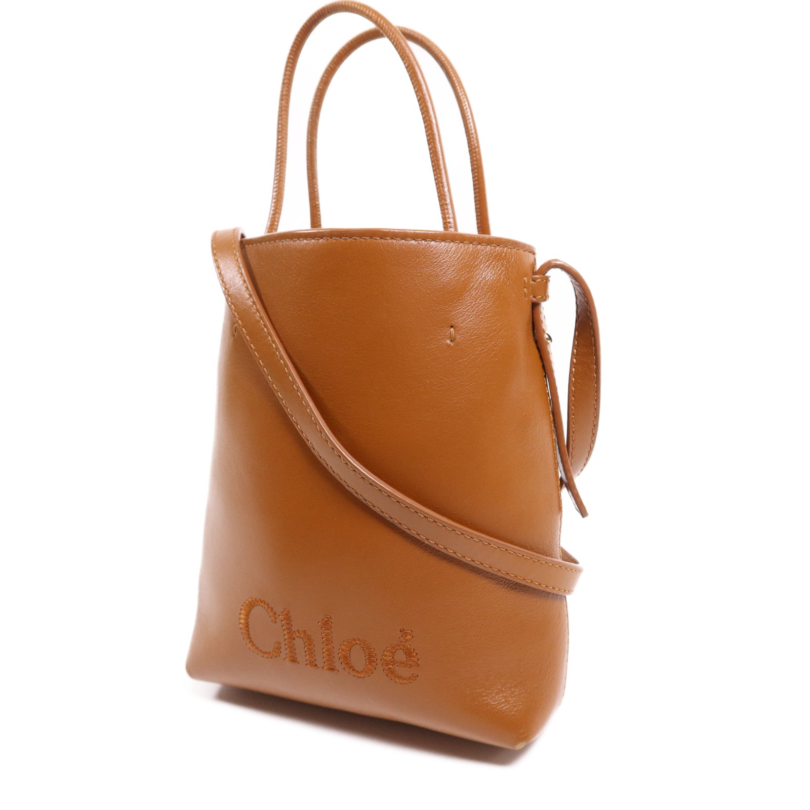 Chloe 牛皮皮革Shoulder Bag金扣手挽肩背兩用袋