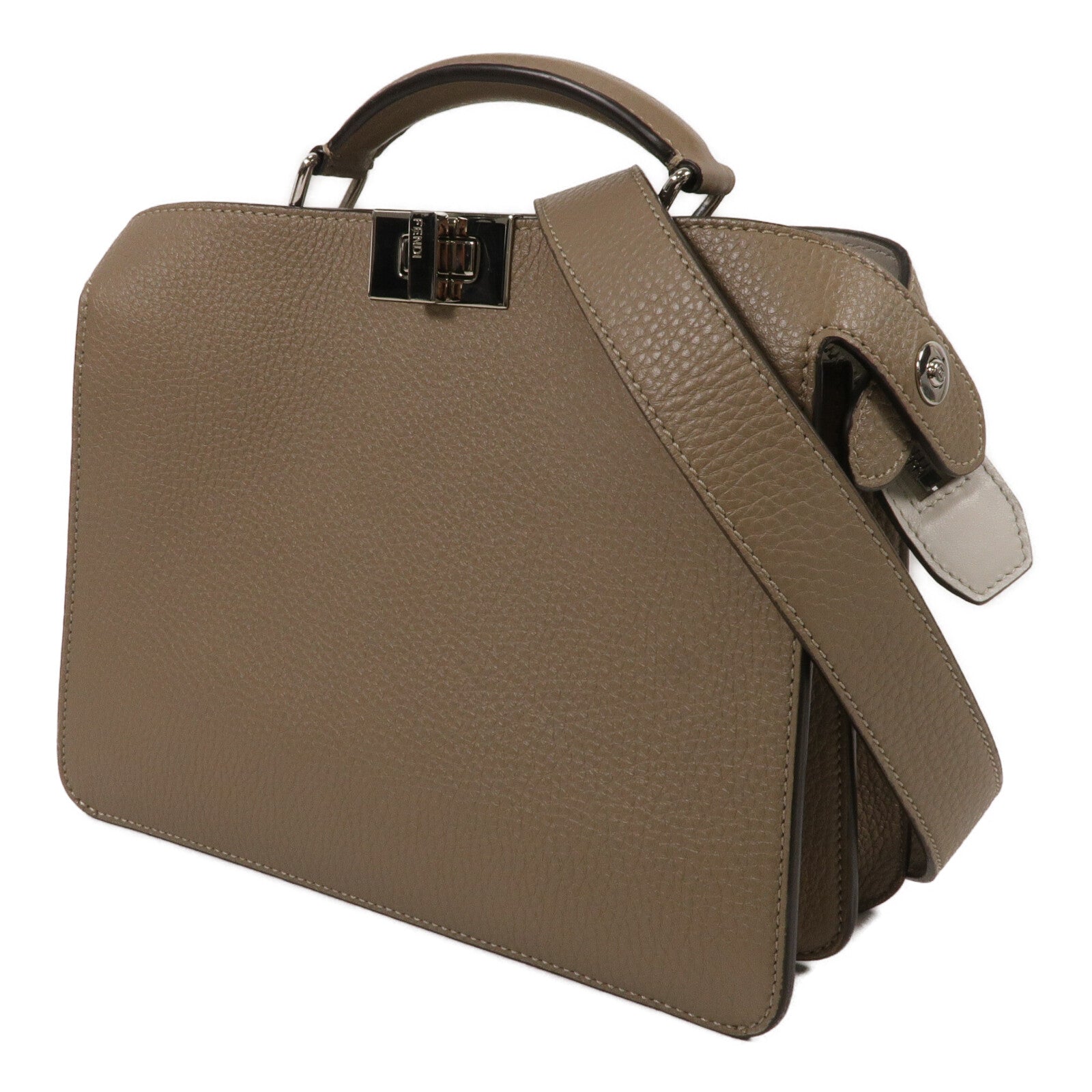 FENDI 牛皮皮革Peekaboo ISeeU Small手挽肩背兩用袋