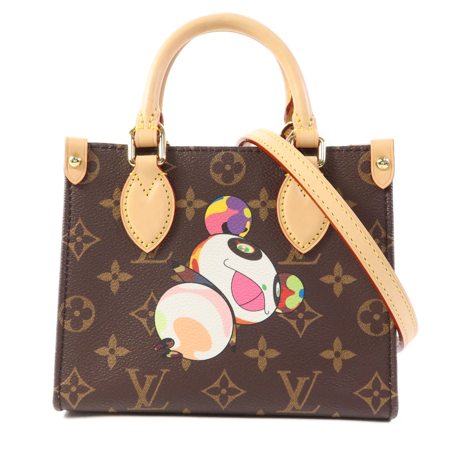 LOUIS VUITTON Monogram LV x TM On The Go BB金扣手挽肩背兩用袋