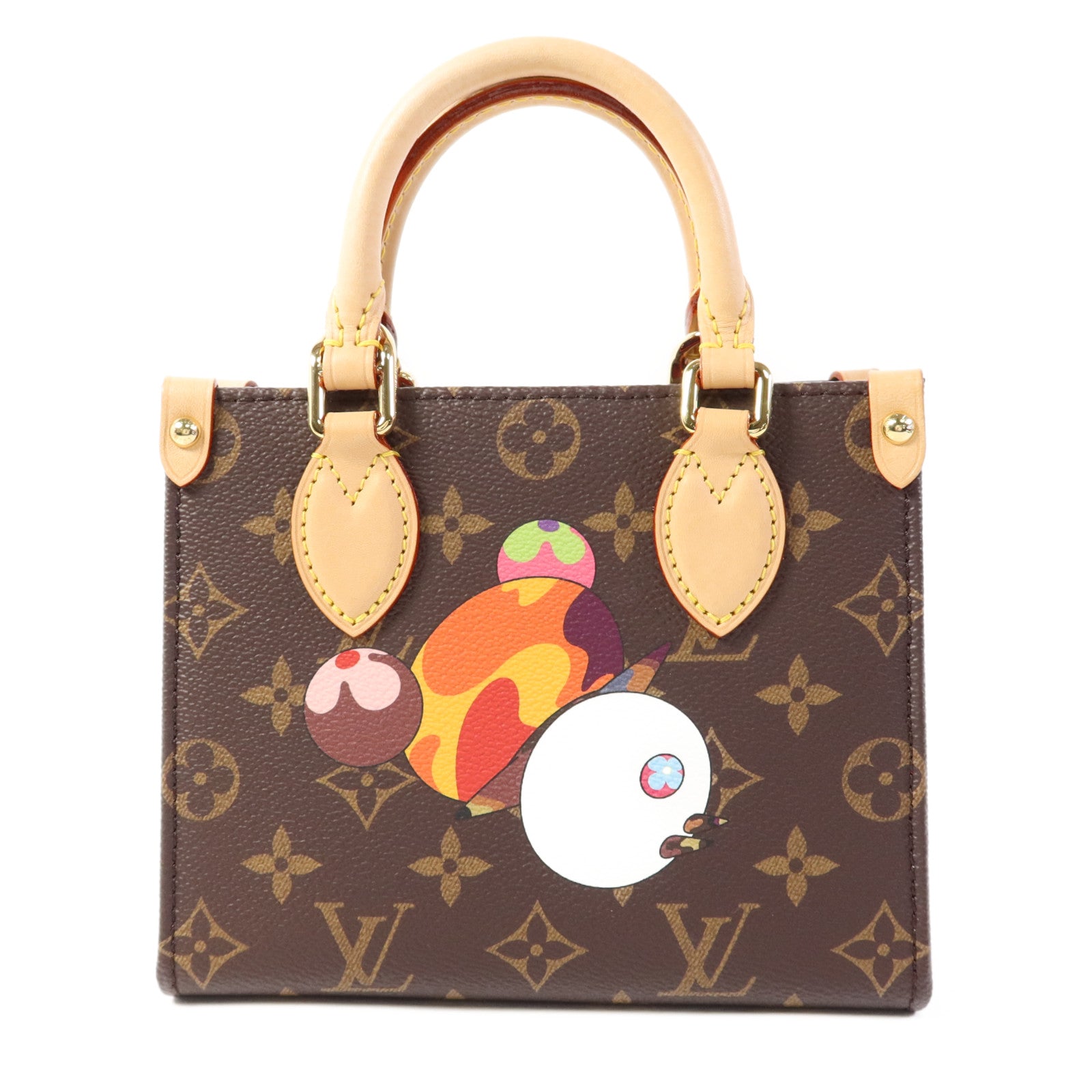 LOUIS VUITTON Monogram LV x TM On The Go BB金扣手挽肩背兩用袋