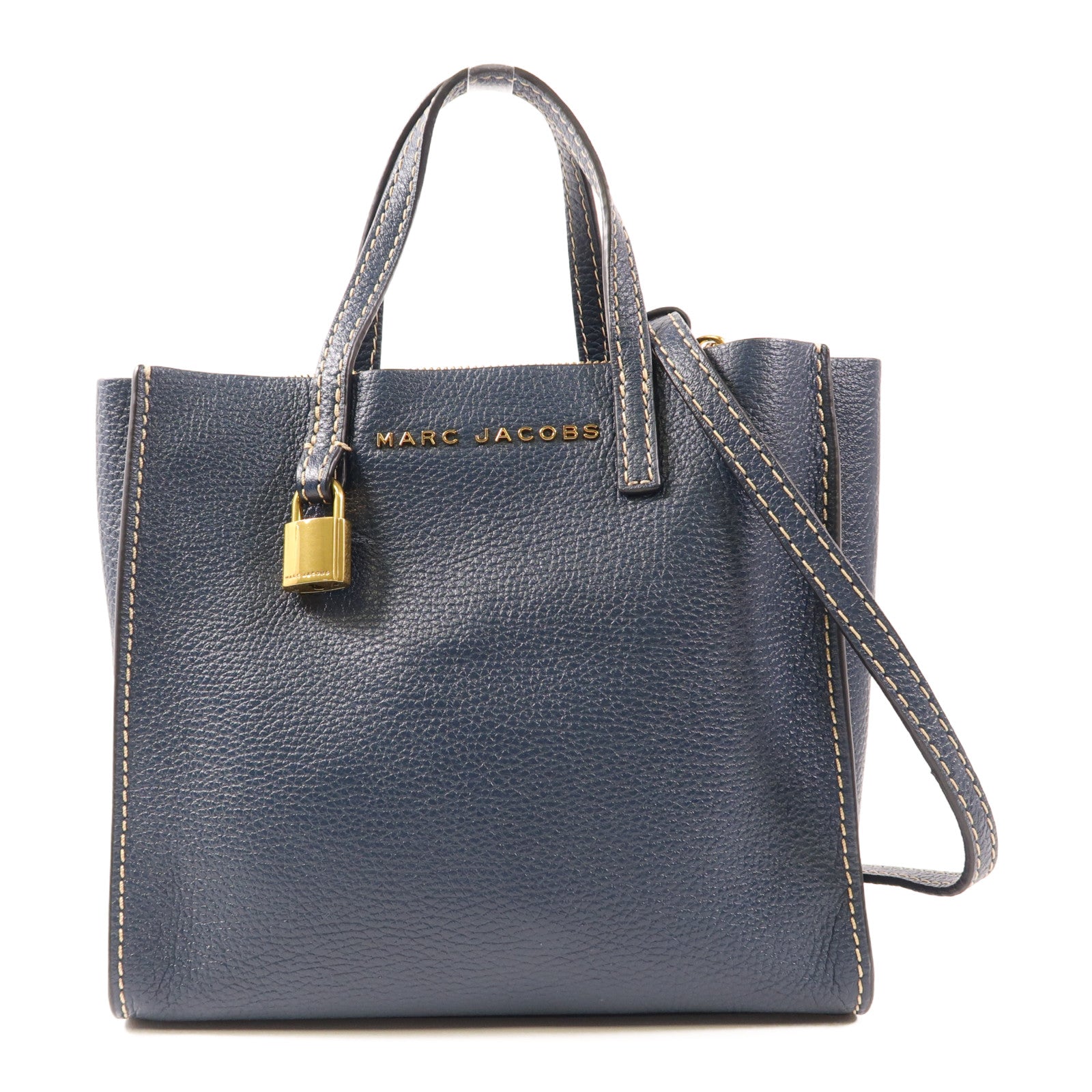 MARC JACOBS 牛皮皮革Shoulder Bag金扣手挽肩背兩用袋