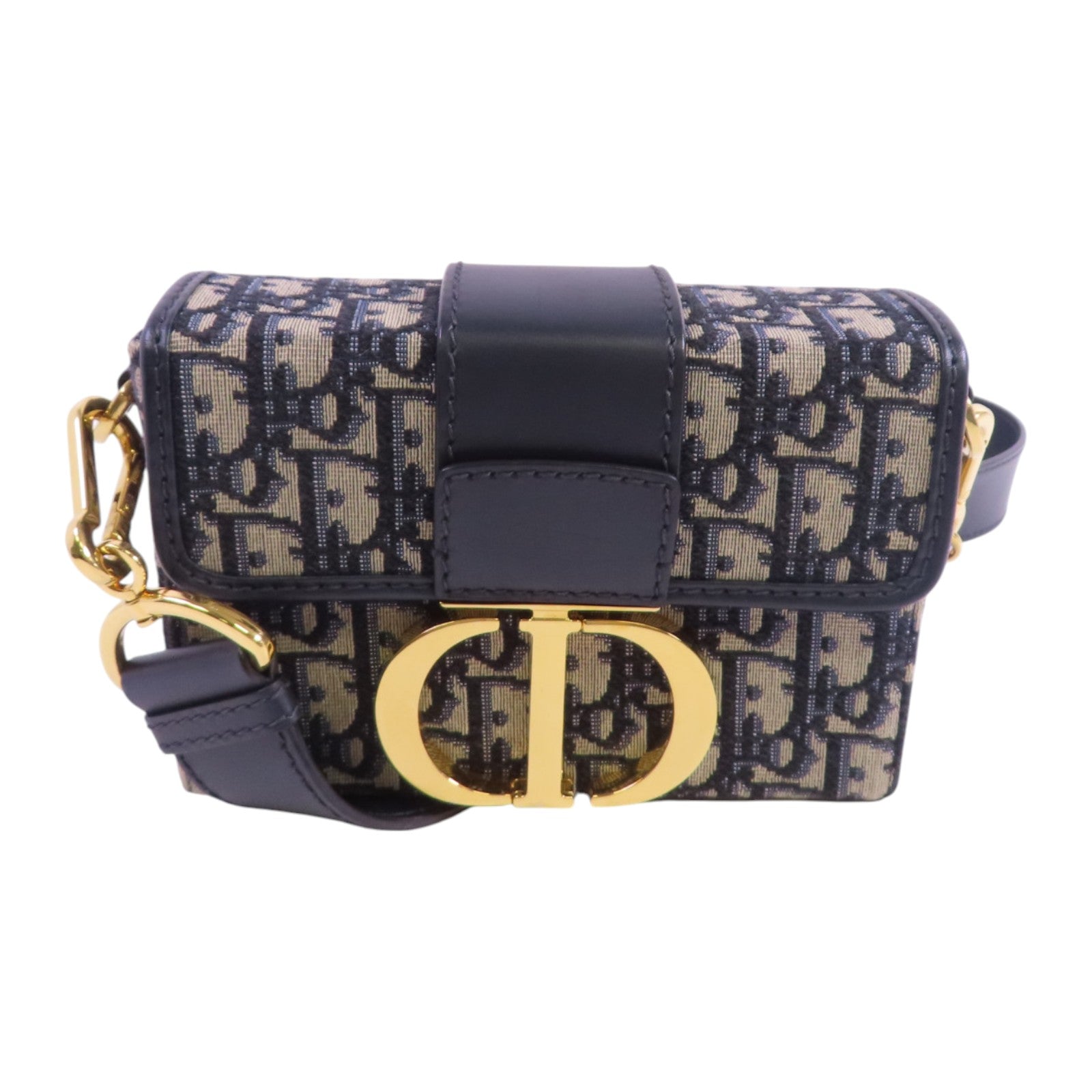 Dior Oblique帆布Montaigne 30 Shoulder Bag金扣肩背袋