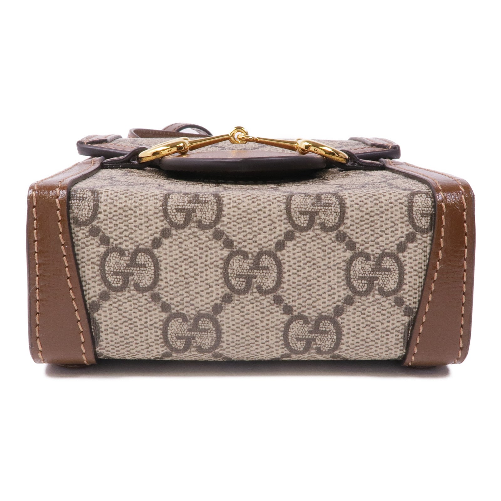 GUCCI 塗層帆布Horsebit 1955 Mini Bag金扣肩背袋