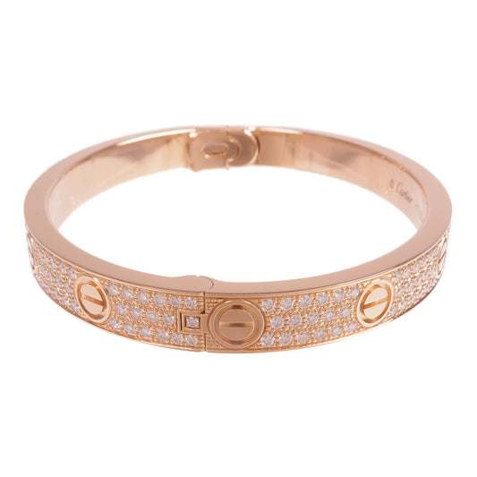CARTIER 18K玫瑰金Love Bracelet Classic Model鑽石手鐲Cartier#17