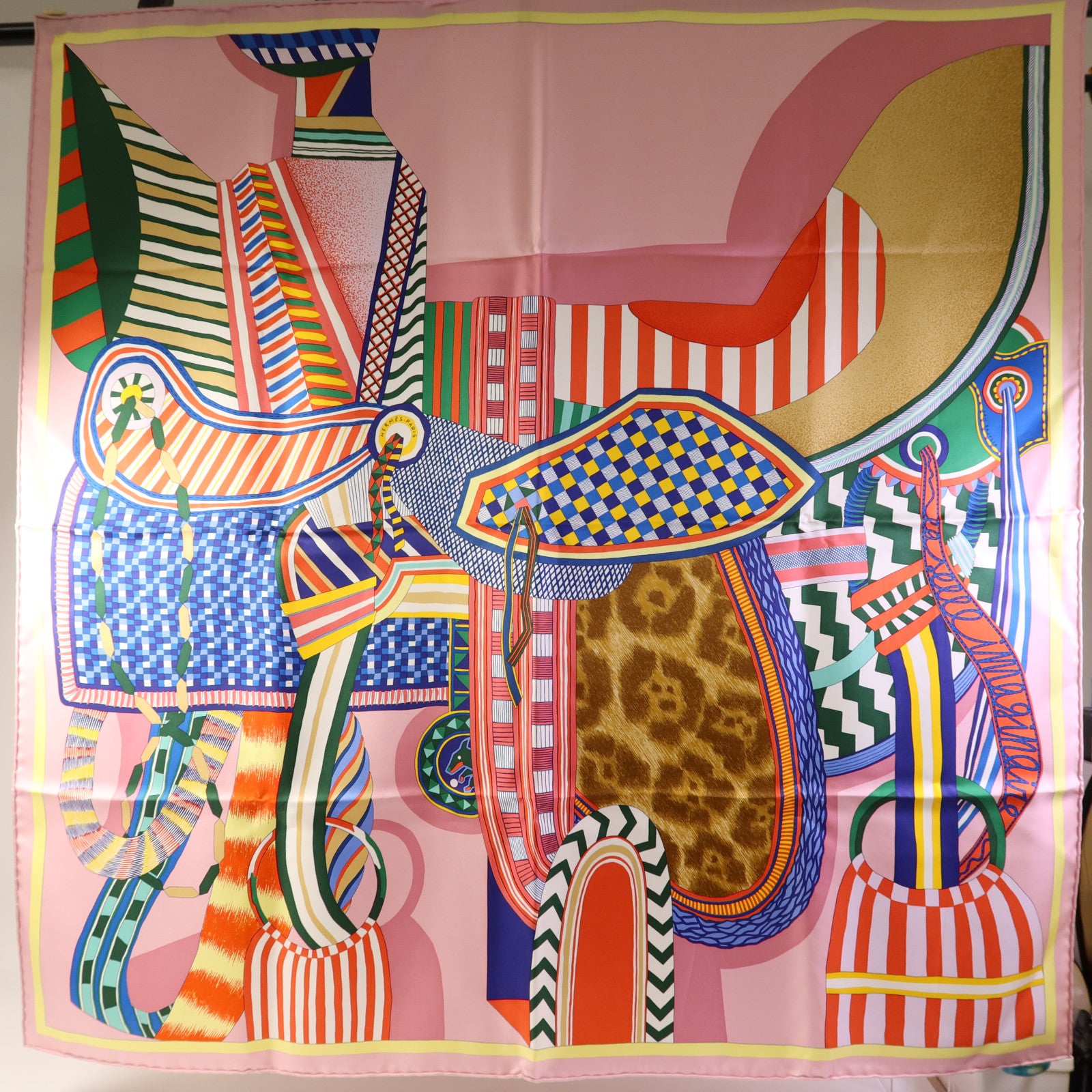 HERMES 絲質Scarf 90X90絲巾Multicolor