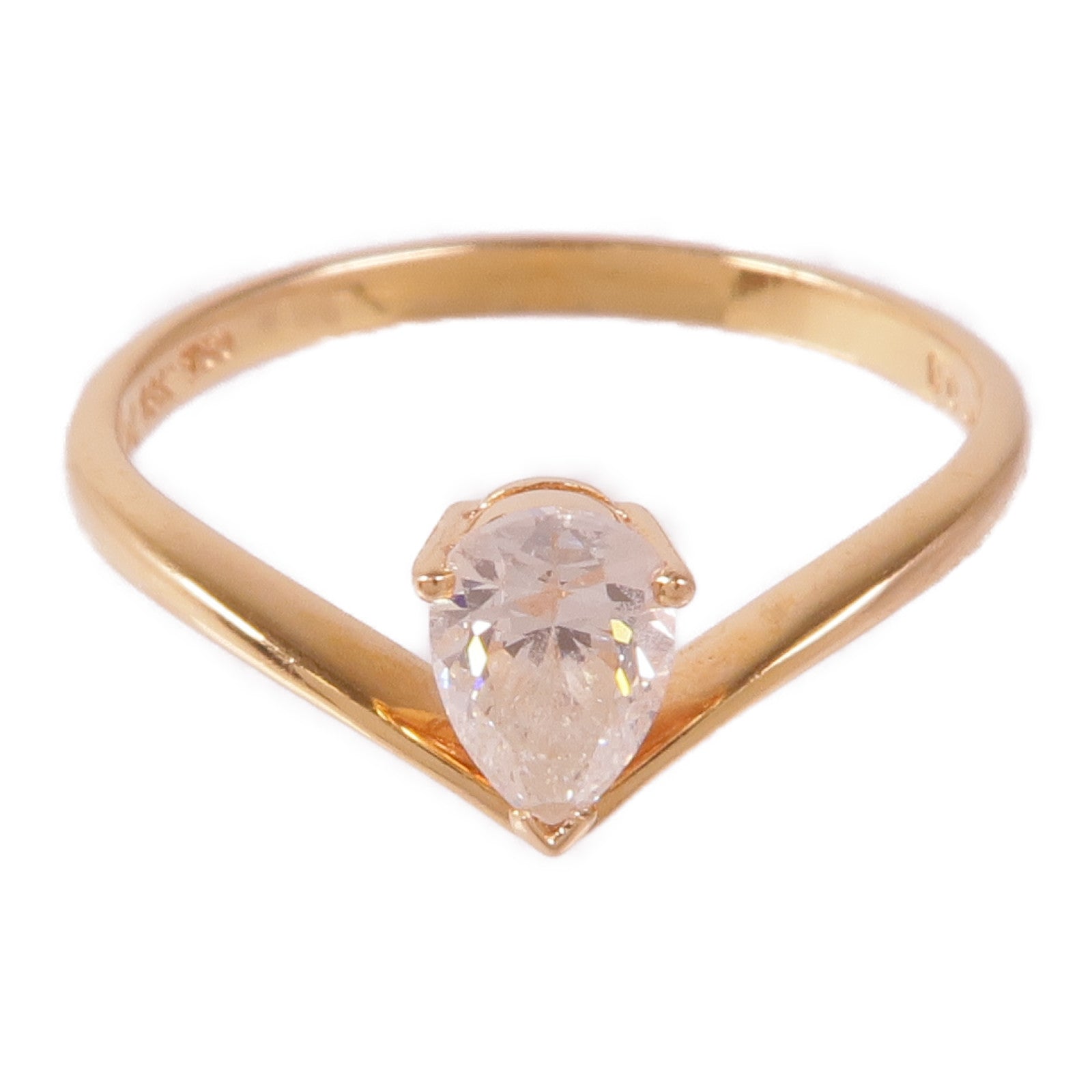 JEWELRY 18K玫瑰金Diamond Ring鑽石戒指US#5.75