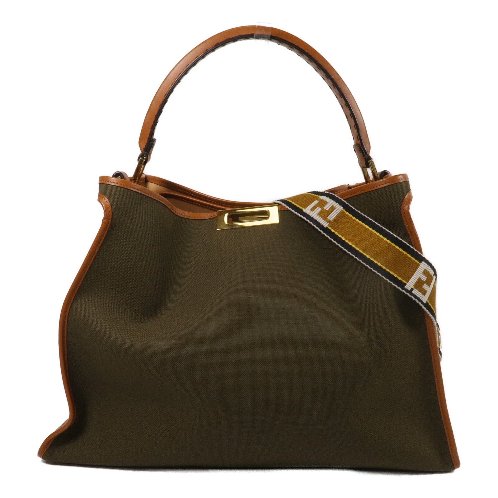 FENDI 帆布Large Peekaboo X-Lite手挽肩背兩用袋