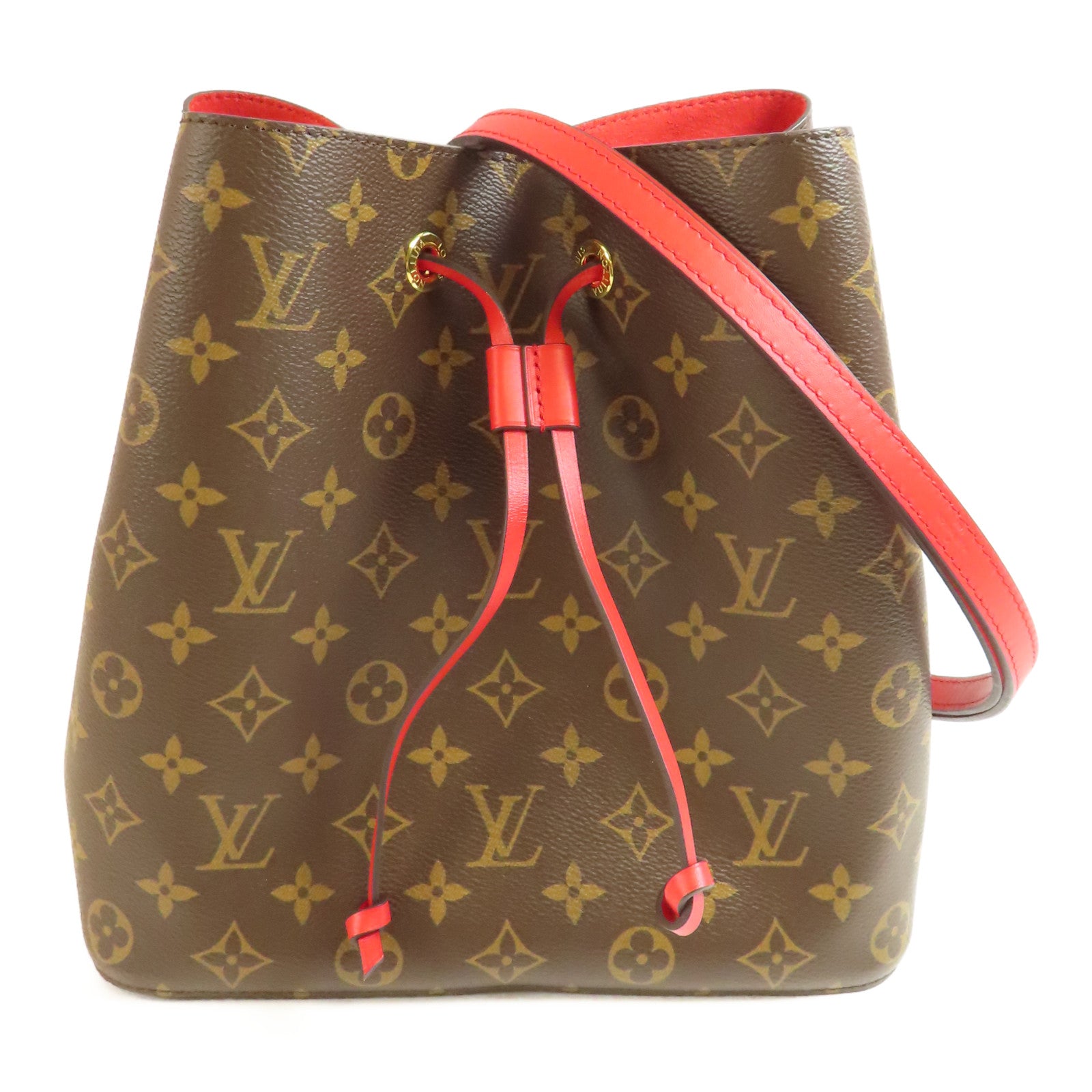 LOUIS VUITTON LV GHW Neo Noe Bucket Bag Shoulder Handbag M44021 Monogram Brown