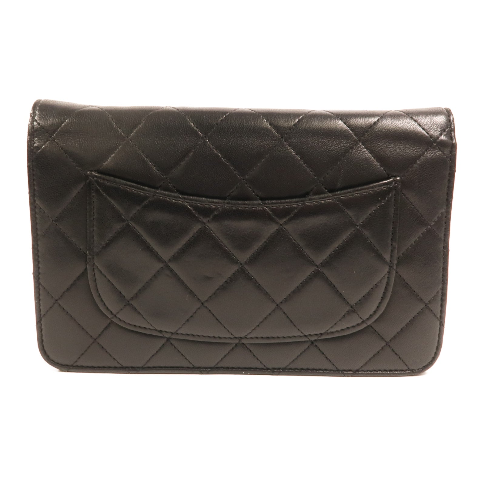 CHANEL 羊皮皮革WOC Wallet On Chain銀扣鏈帶肩背袋