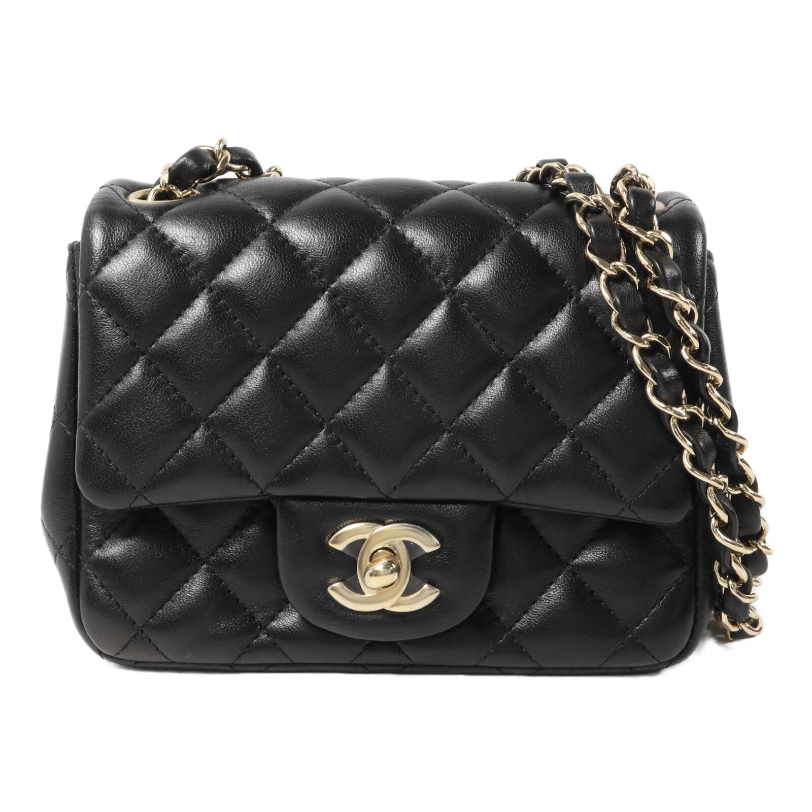 CHANEL 羊皮皮革Mini Classic 17鏈帶肩背袋