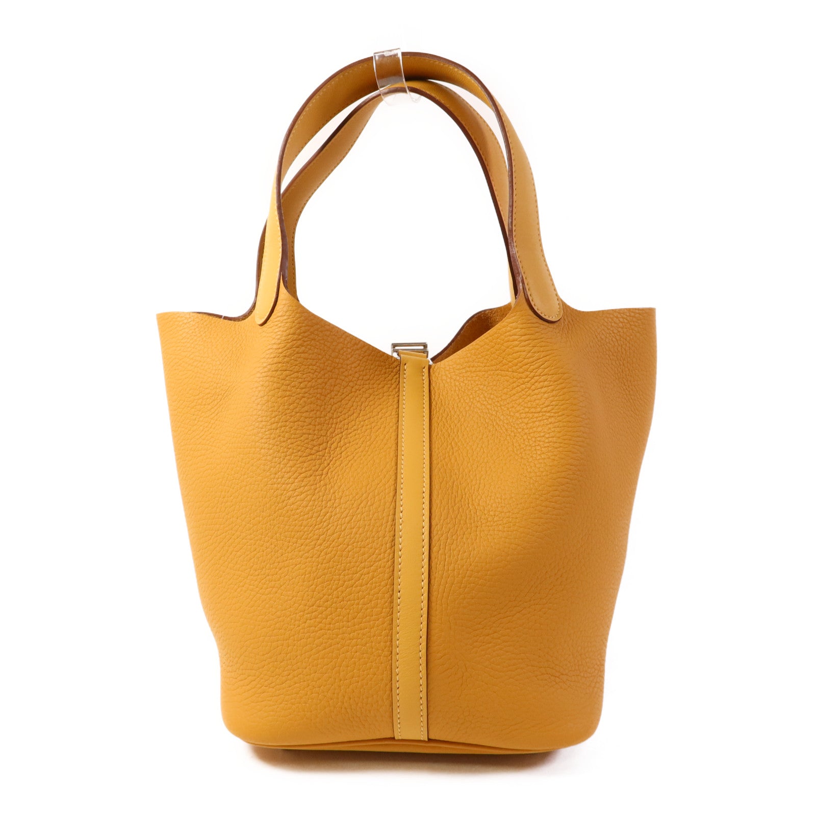 HERMES Clemence皮革Picotin MM銀扣手挽袋