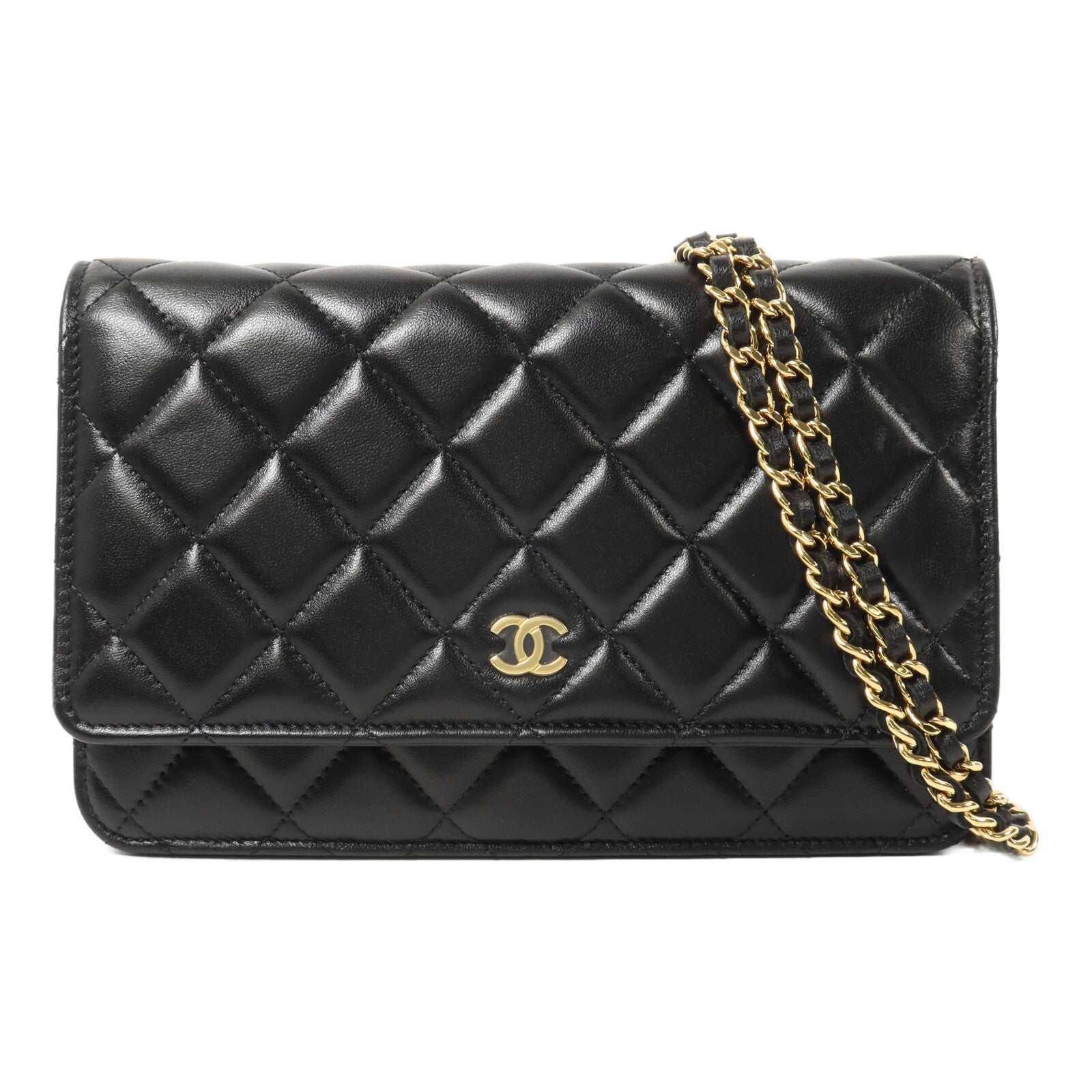 CHANEL 羊皮皮革WOC Wallet On Chain鏈帶肩背袋