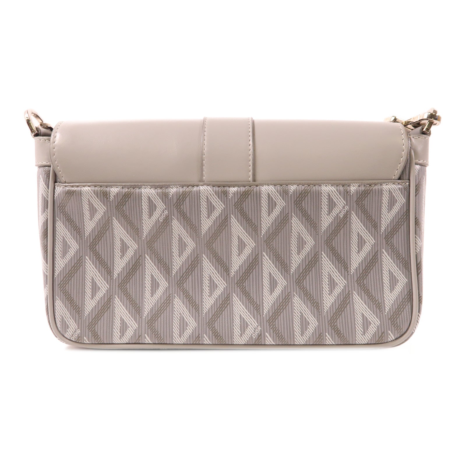 Dior 塗層帆布/牛皮皮革Hit The Road銀扣肩背袋