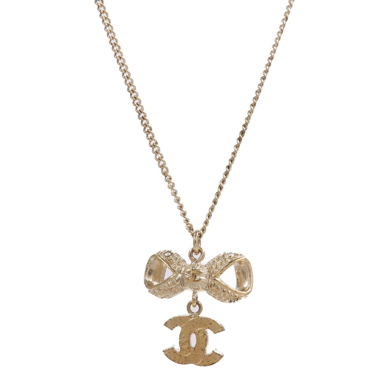 CHANEL 金屬Vintage Necklace水晶項鍊