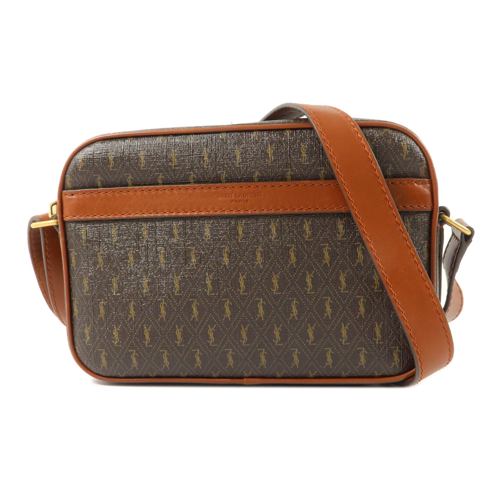 SAINT LAURENT 塗層帆布Camera Bag肩背袋